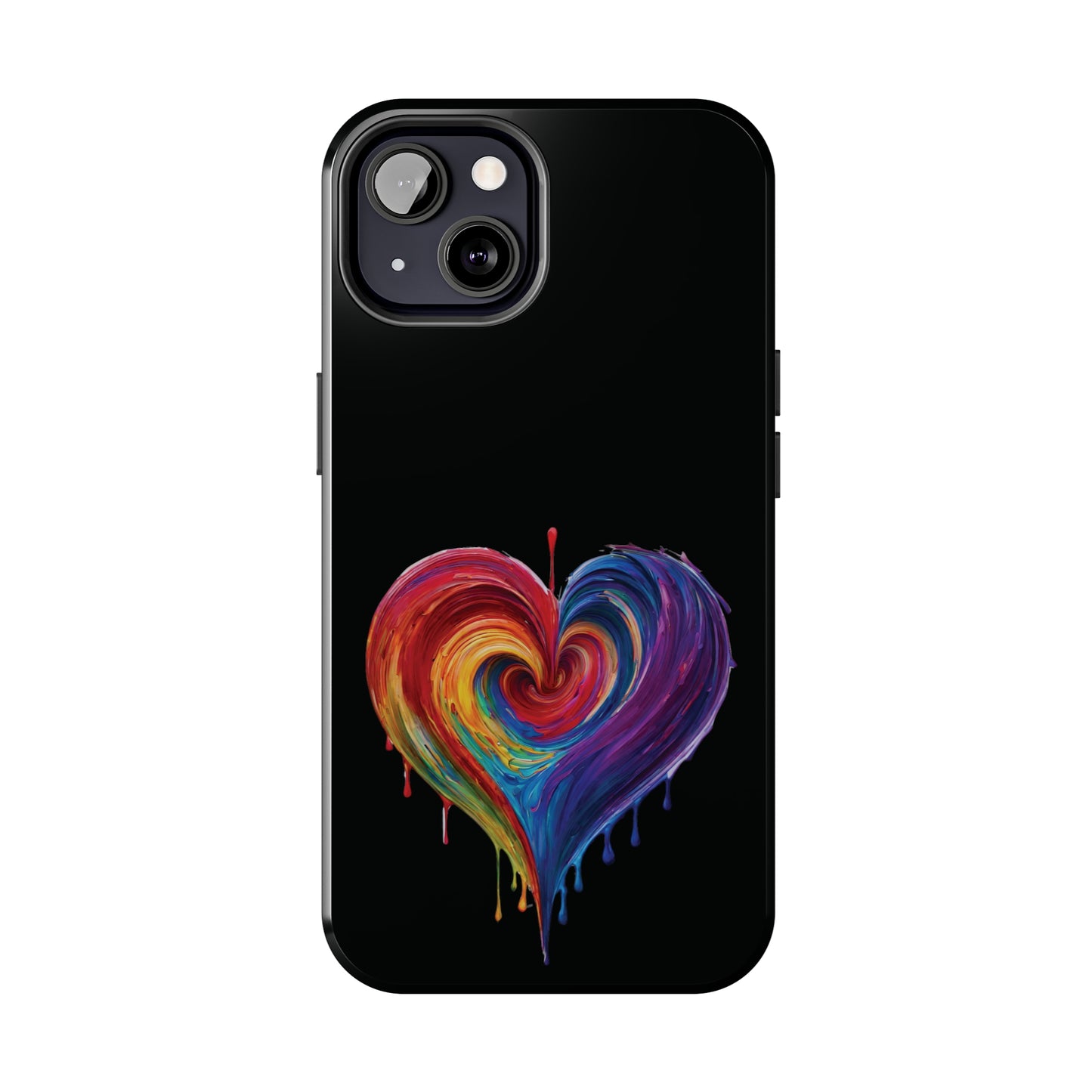 Heart Bleeding Colors Design Tough Phone Cases