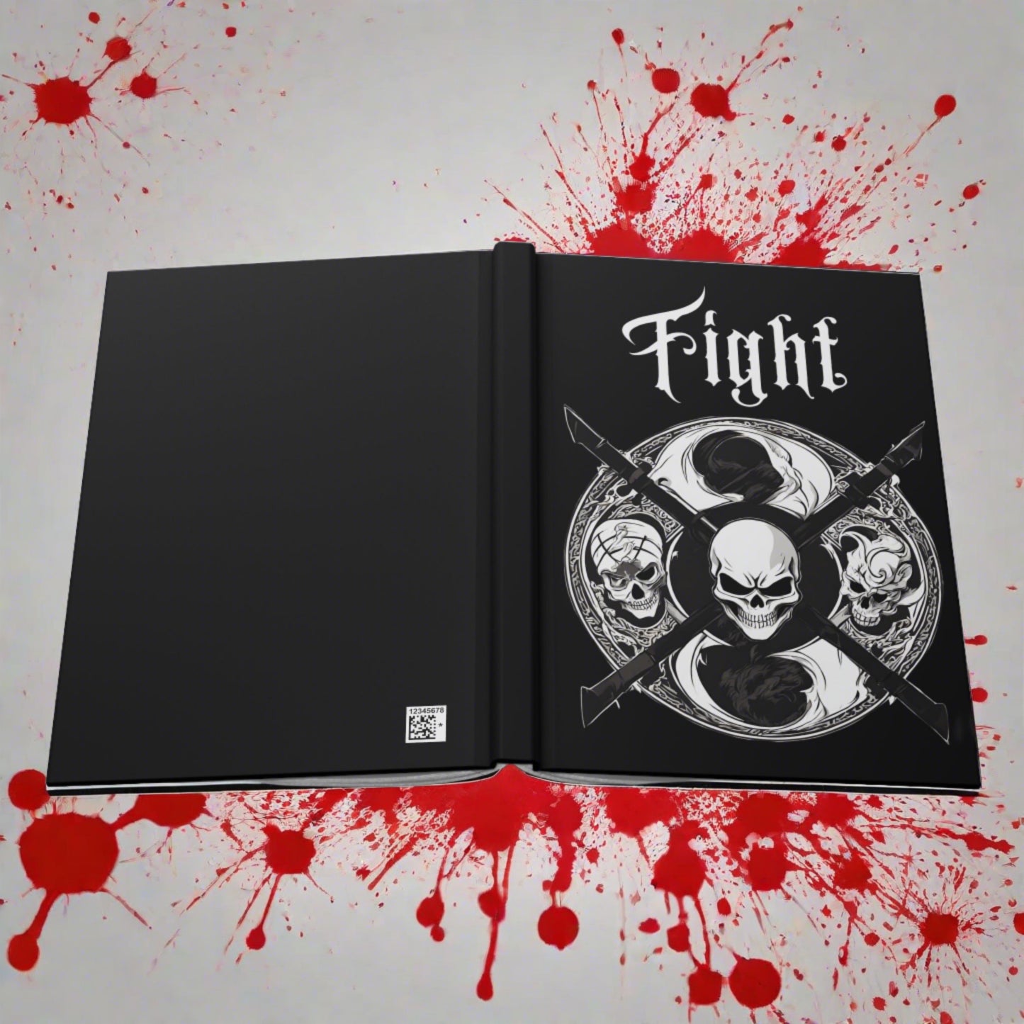 Fight Ninja on Black Hardcover Journal Matte