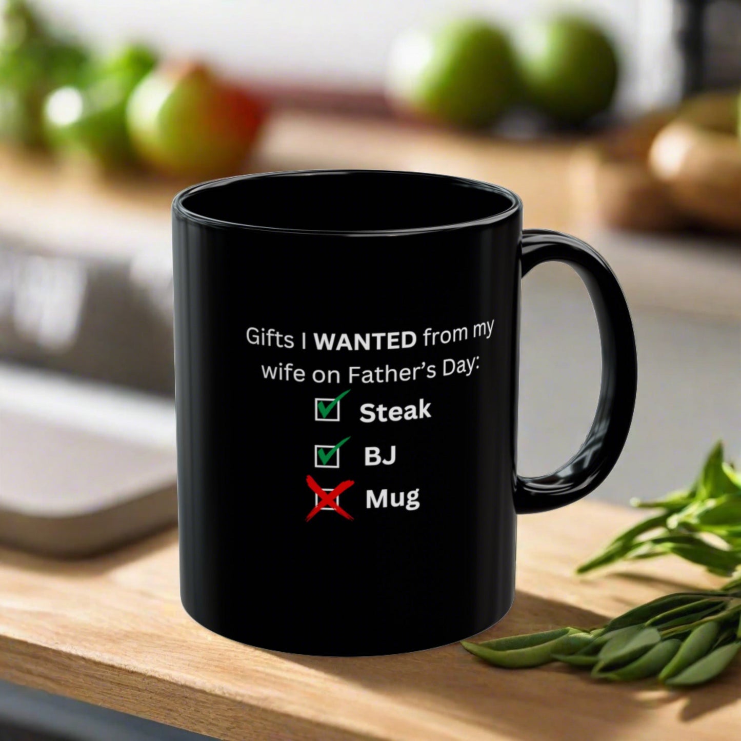 Humorous Father's Day Mug - Checklist -Black Mug (11oz, 15oz) Left & Right