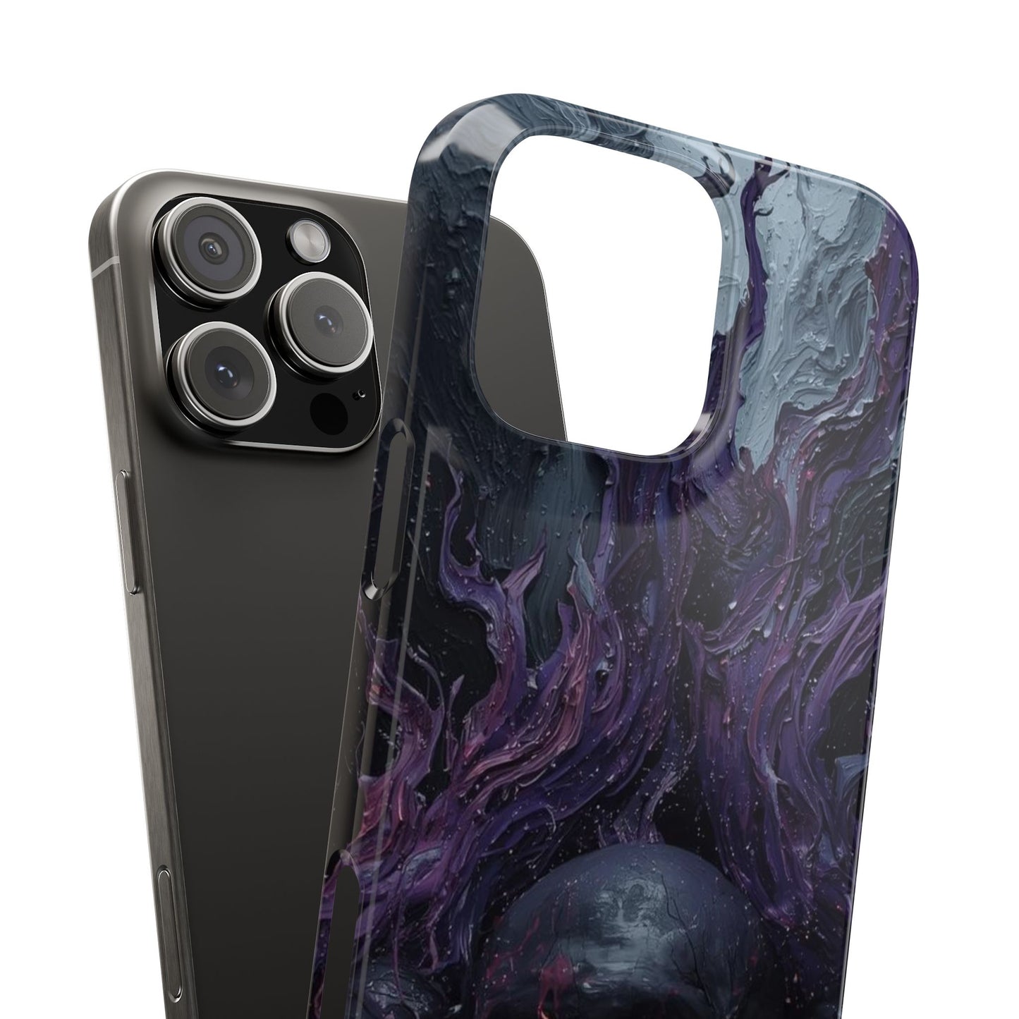 Crowned in Violet Flame Slim Phone Cases