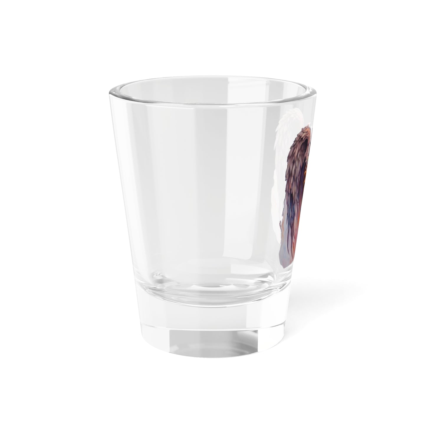 Demon Skull with Wings Bleeding Colors Shot Glass, 1.5oz