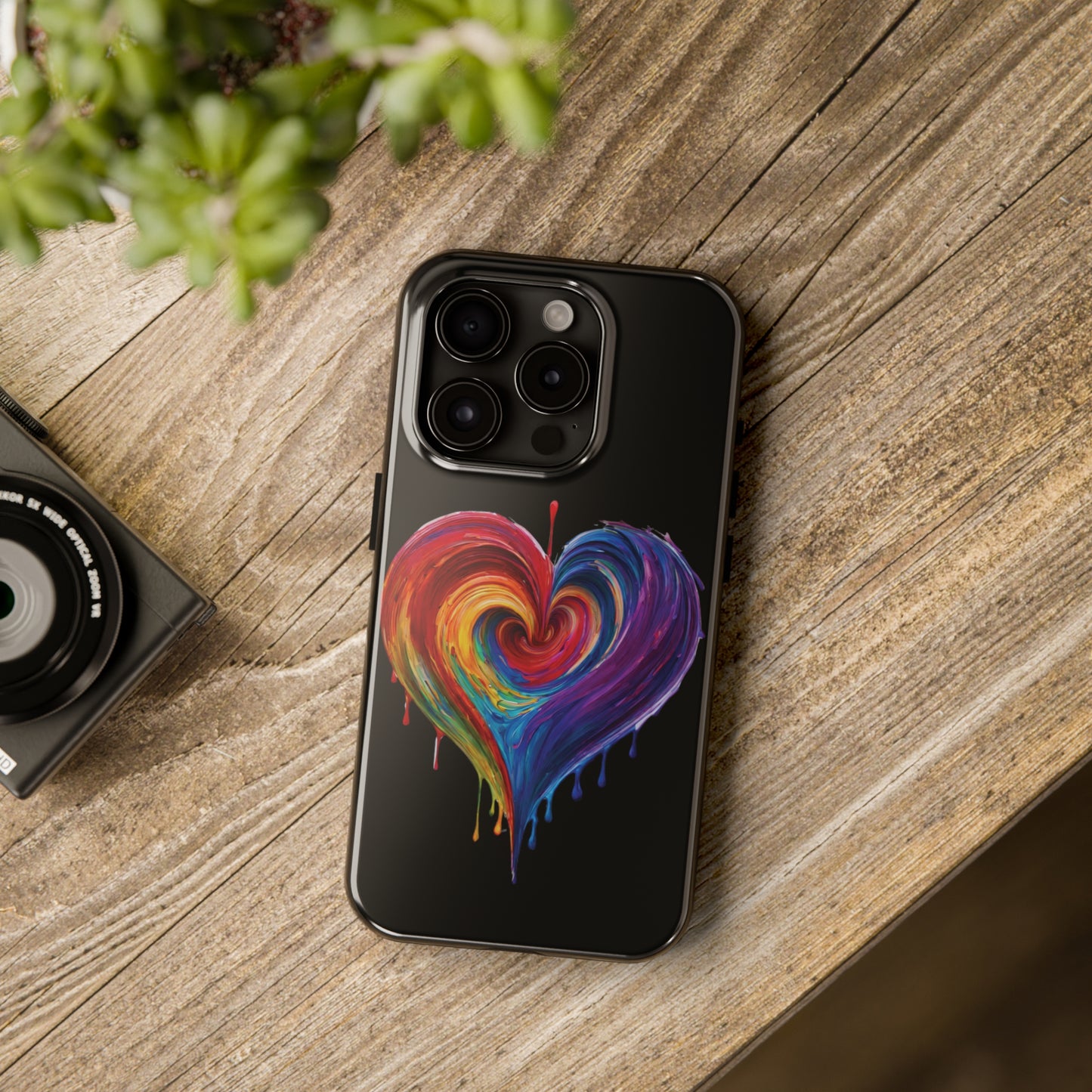 Heart Bleeding Colors Design Tough Phone Cases