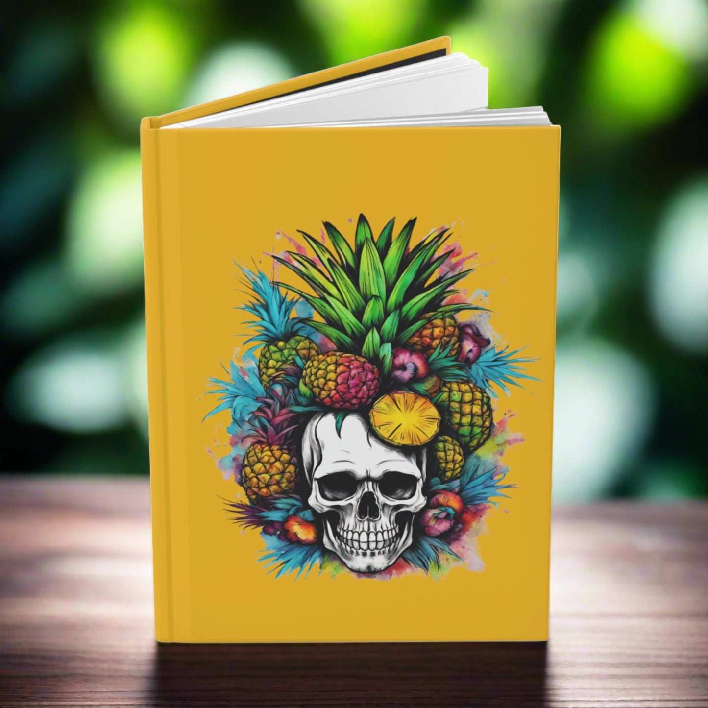 Tropical Mamba Skull- Yellow Hardcover Journal Matte
