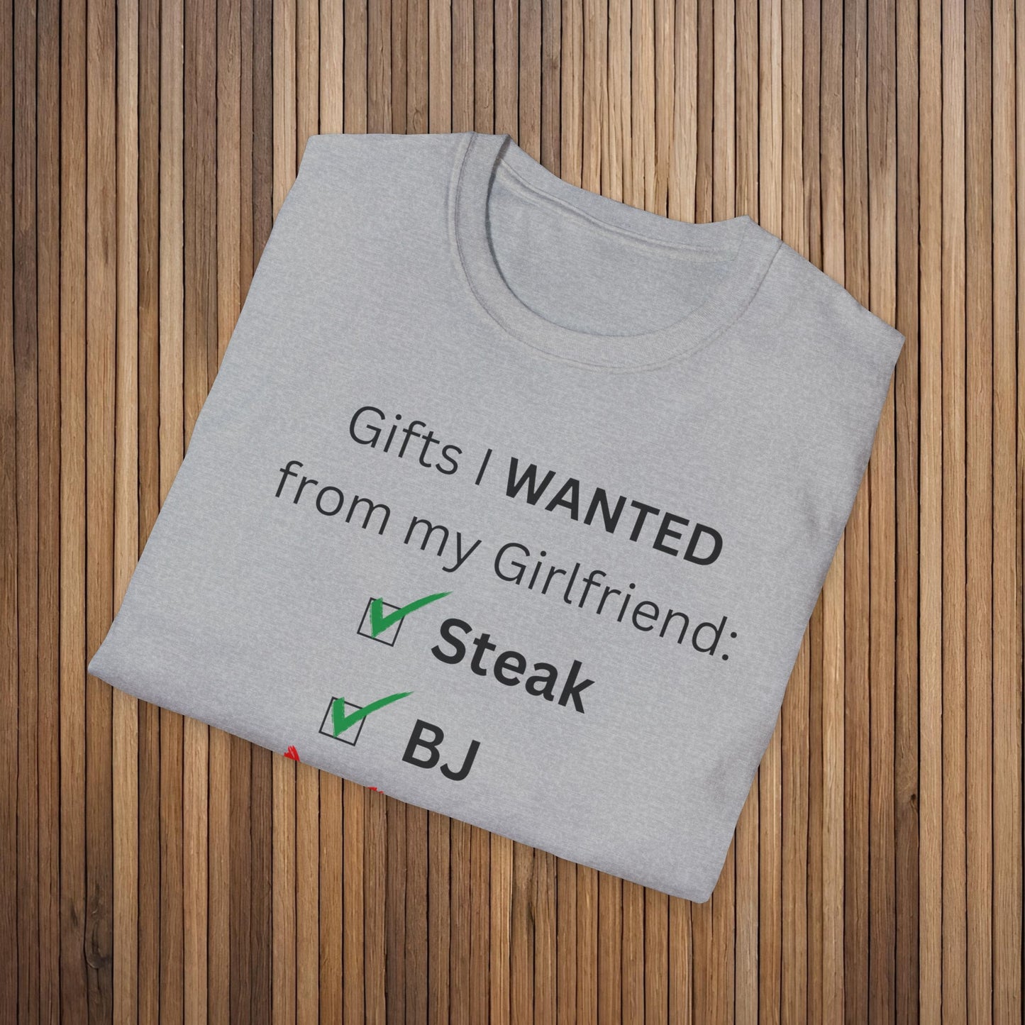 Gifts for Boyfriend Checklist from Her- Humor - Unisex Softstyle T-Shirt