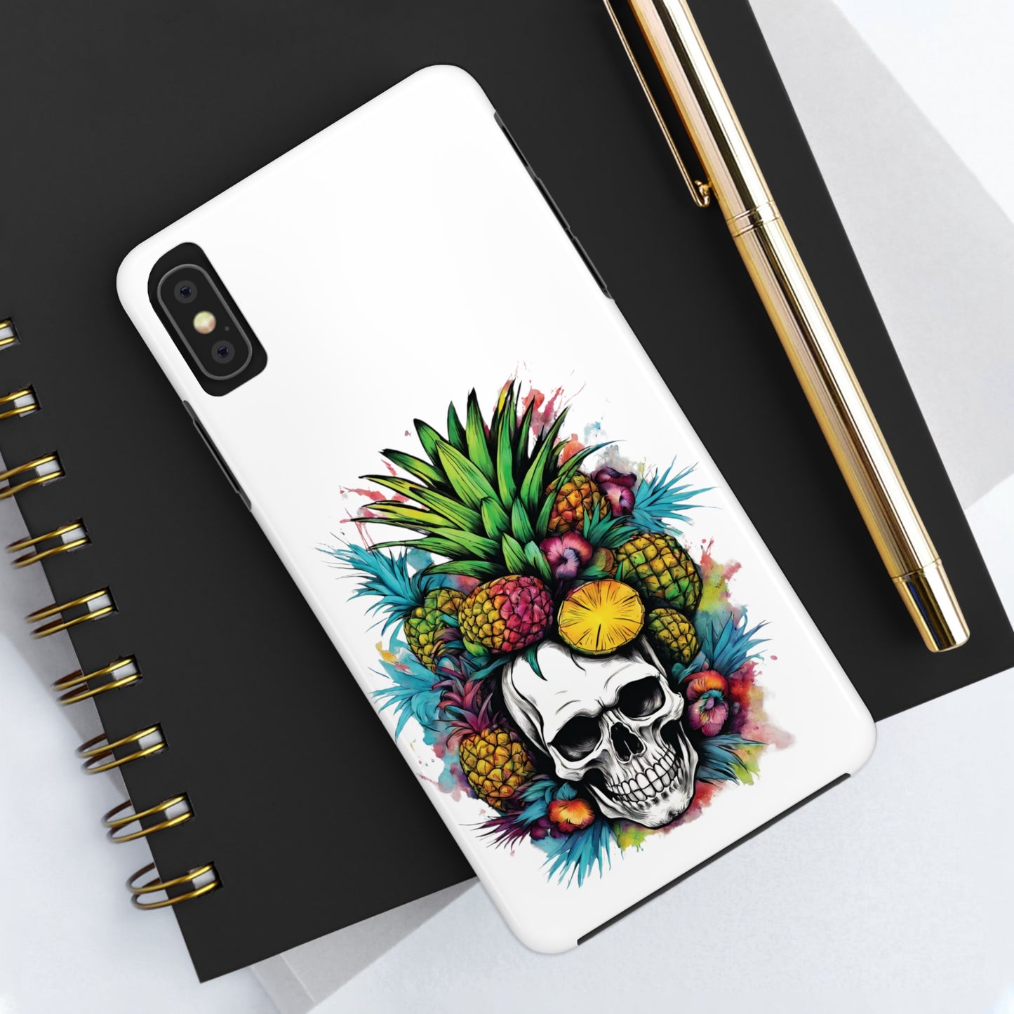 Colorful Mamba Skull Design Tough Phone Cases