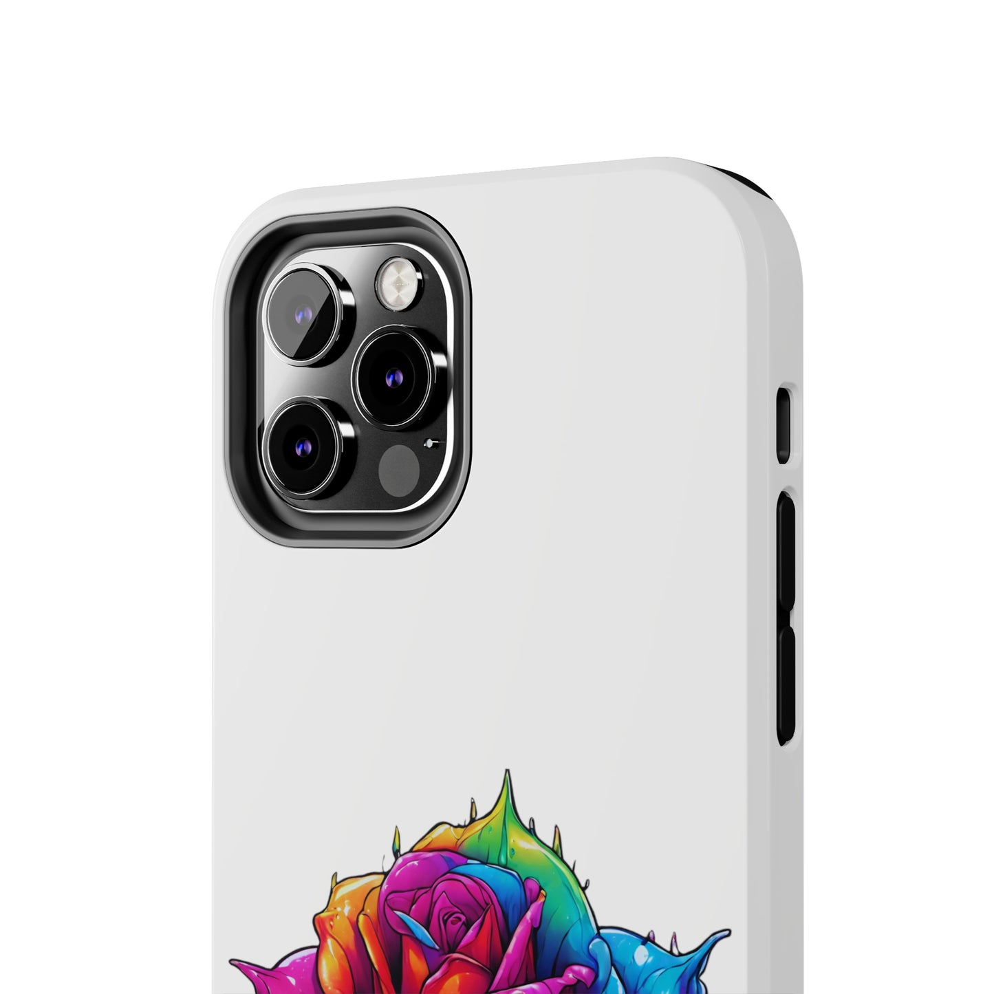 Rose Bleeding Colors On White Tough Phone Cases