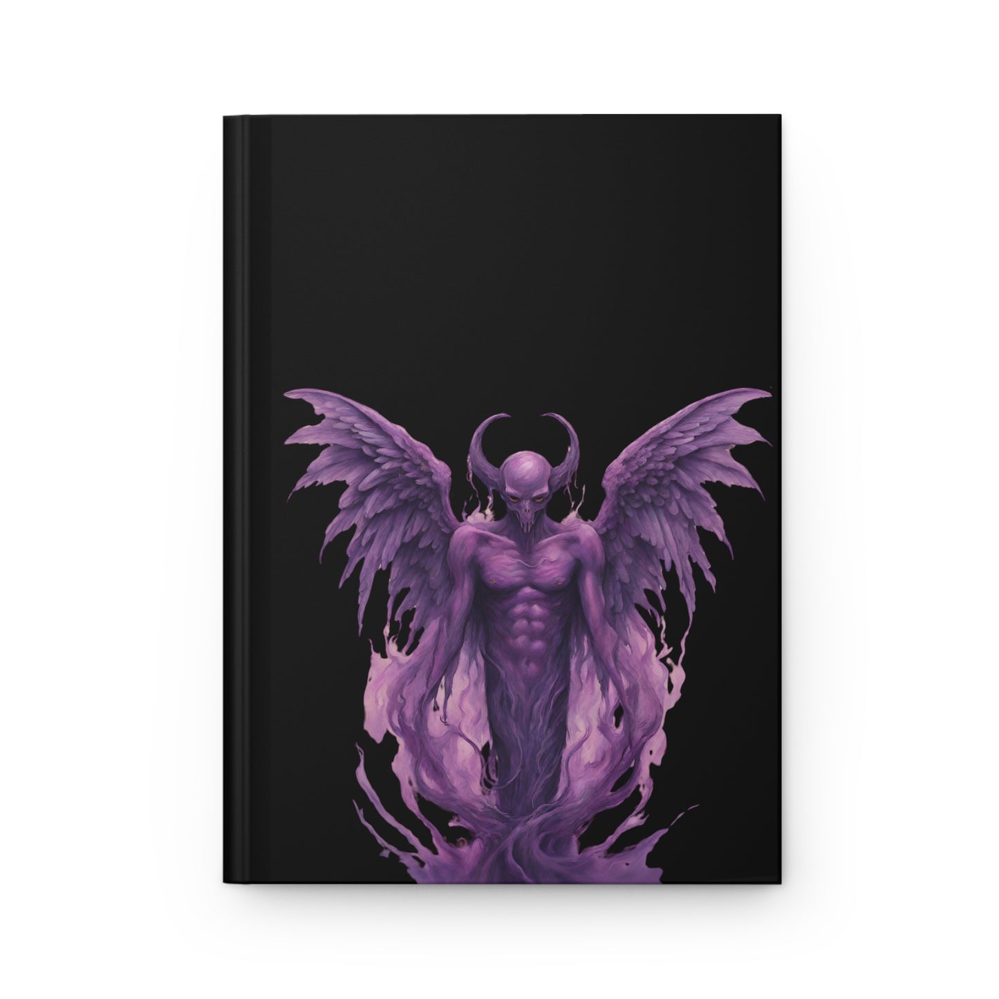 Purple Demon on Black Hardcover Journal Matte