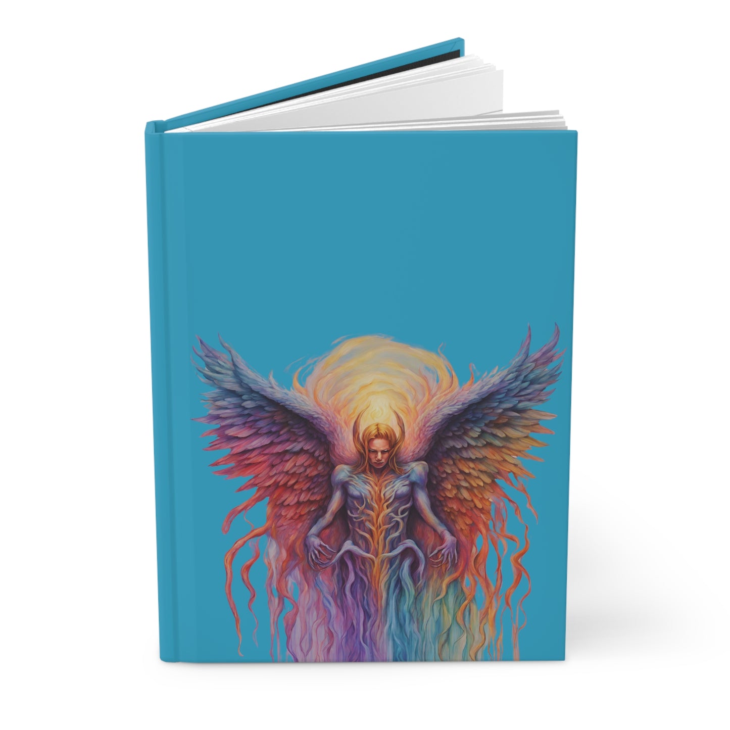 Angel on Turquoise Hardcover Journal Matte