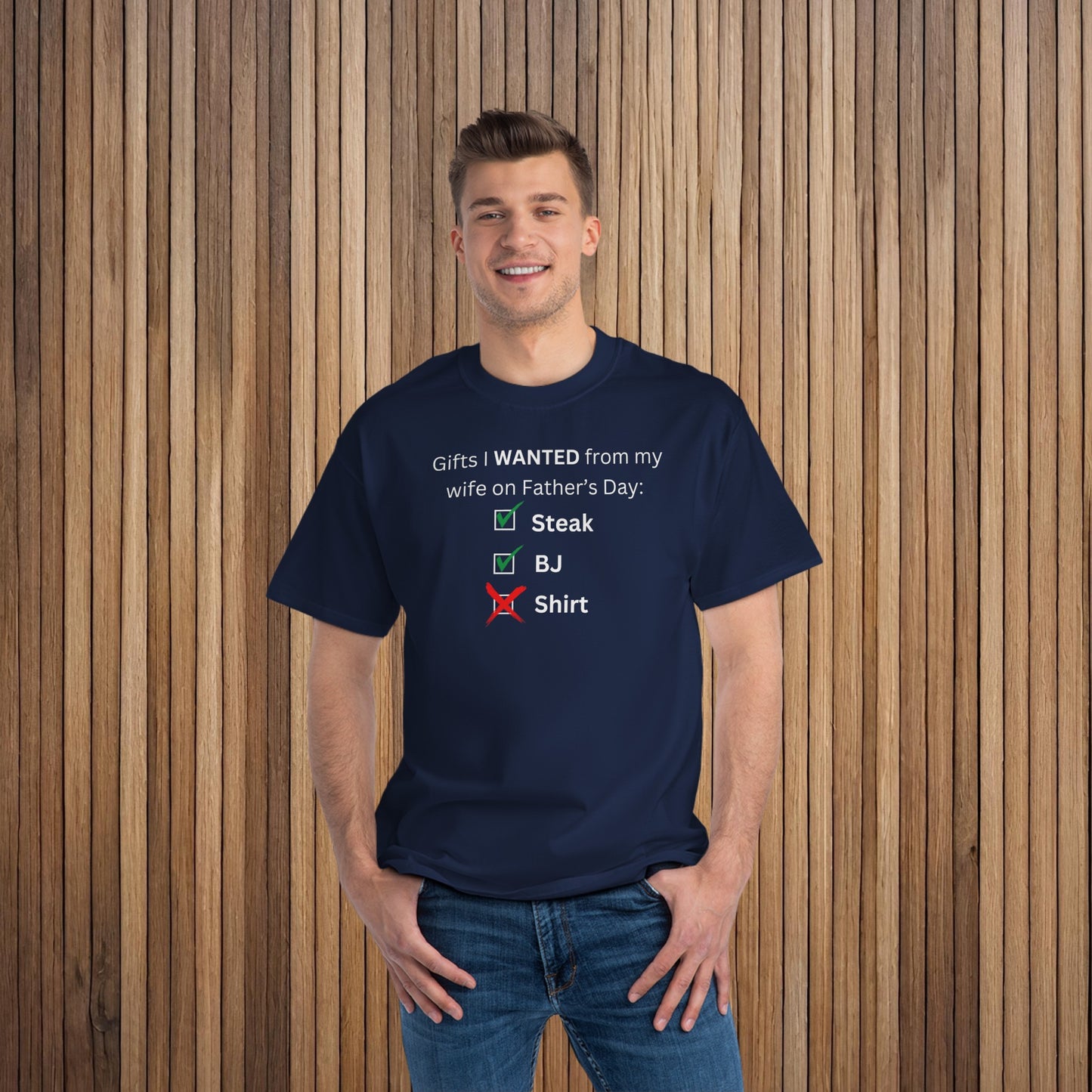Checklist for Him Beefy-T® Short-Sleeve T-Shirt Dark