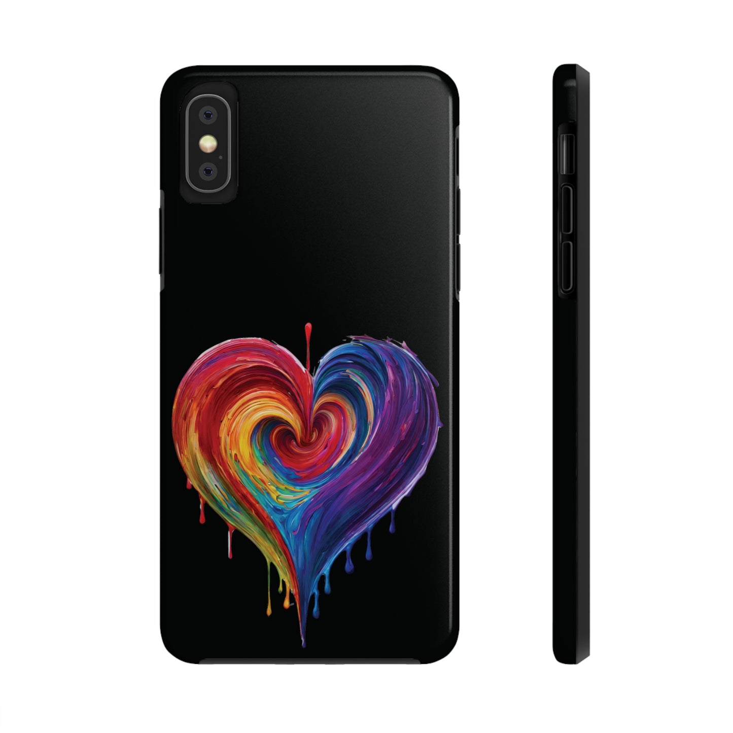 Heart Bleeding Colors Design Tough Phone Cases