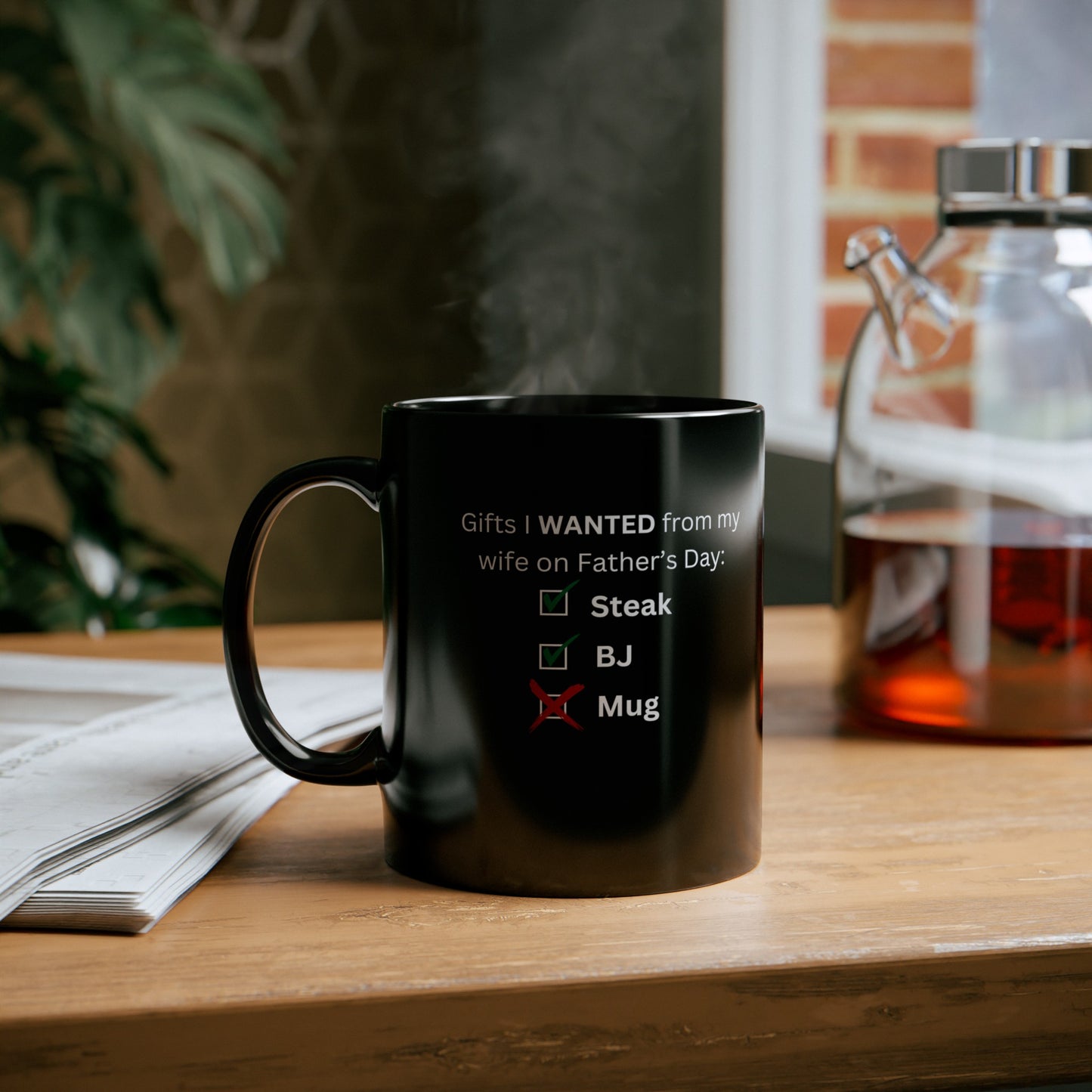 Humorous Father's Day Mug - Checklist -Black Mug (11oz, 15oz) Left & Right