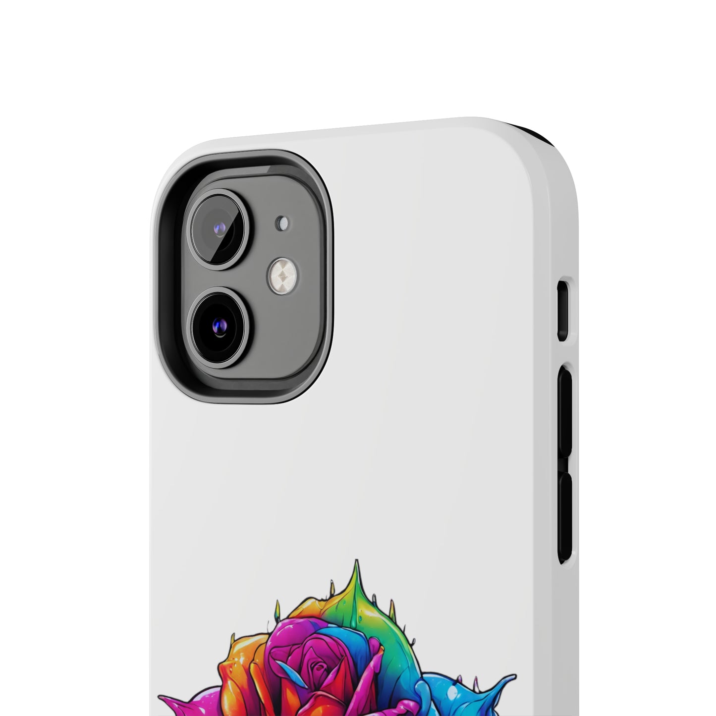 Rose Bleeding Colors On White Tough Phone Cases