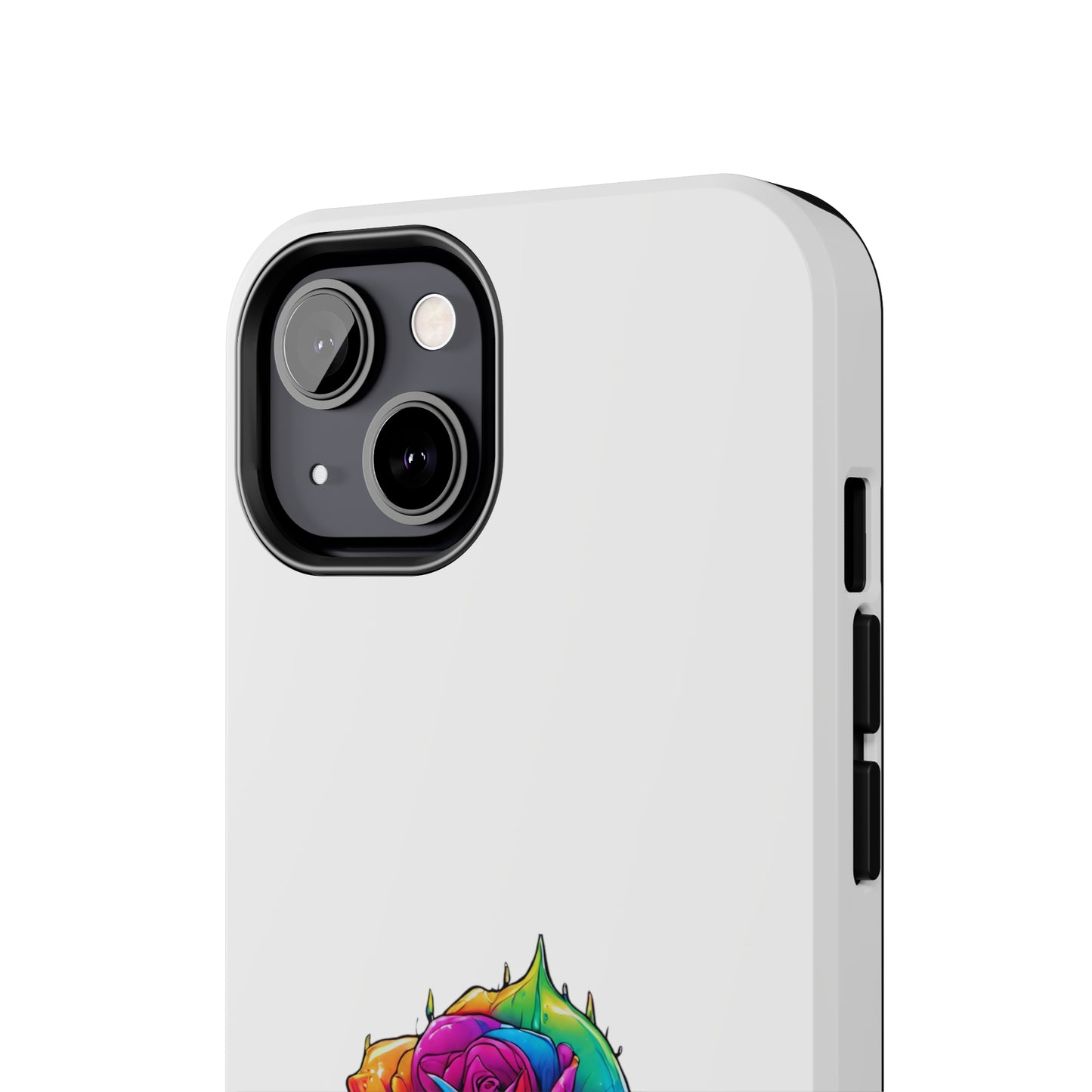 Rose Bleeding Colors On White Tough Phone Cases
