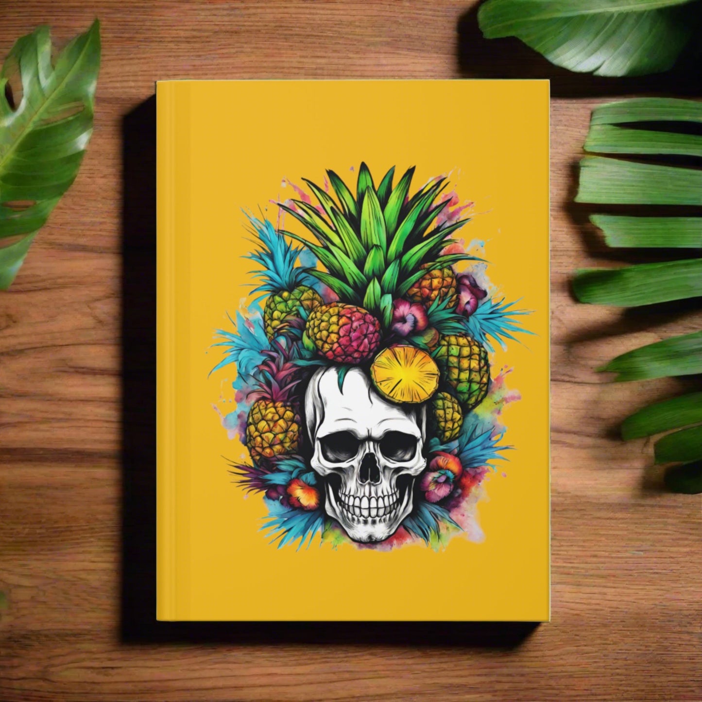 Tropical Mamba Skull- Yellow Hardcover Journal Matte