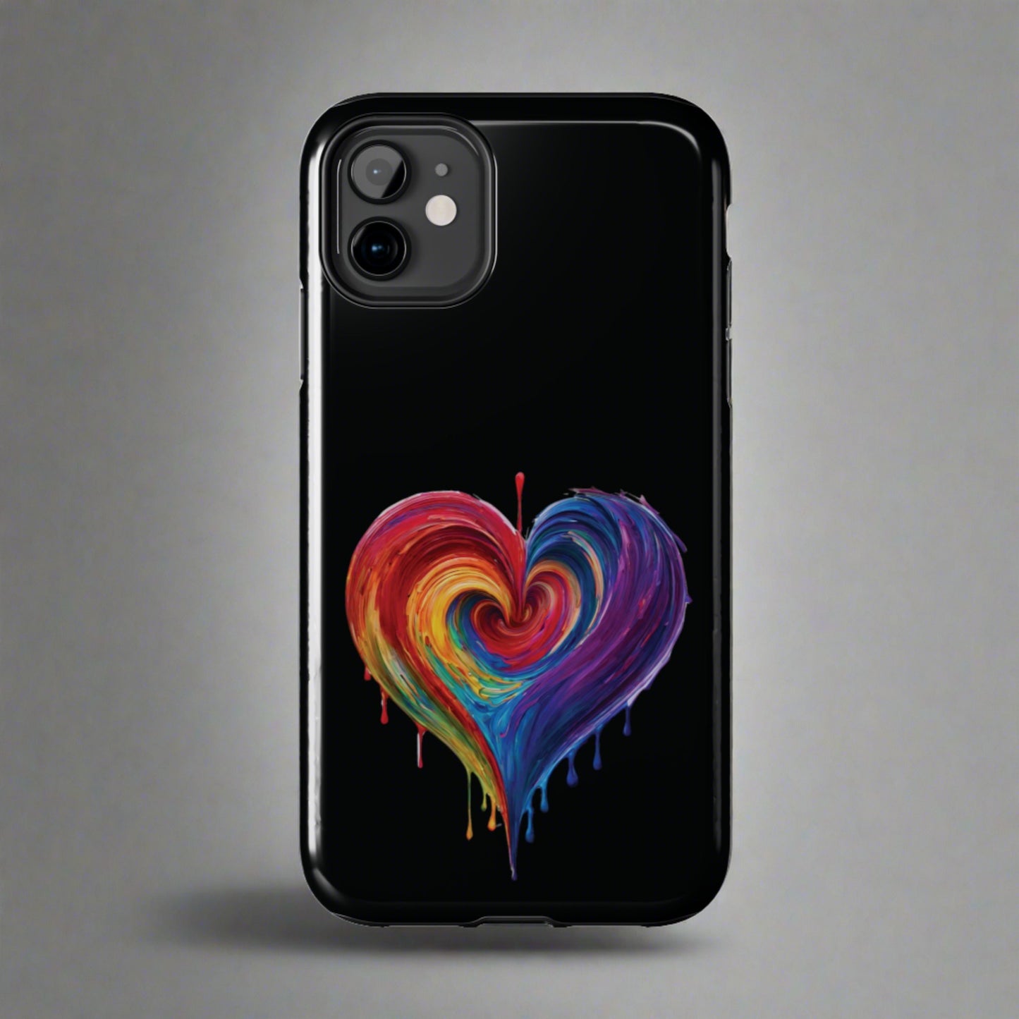 Heart Bleeding Colors Design Tough Phone Cases