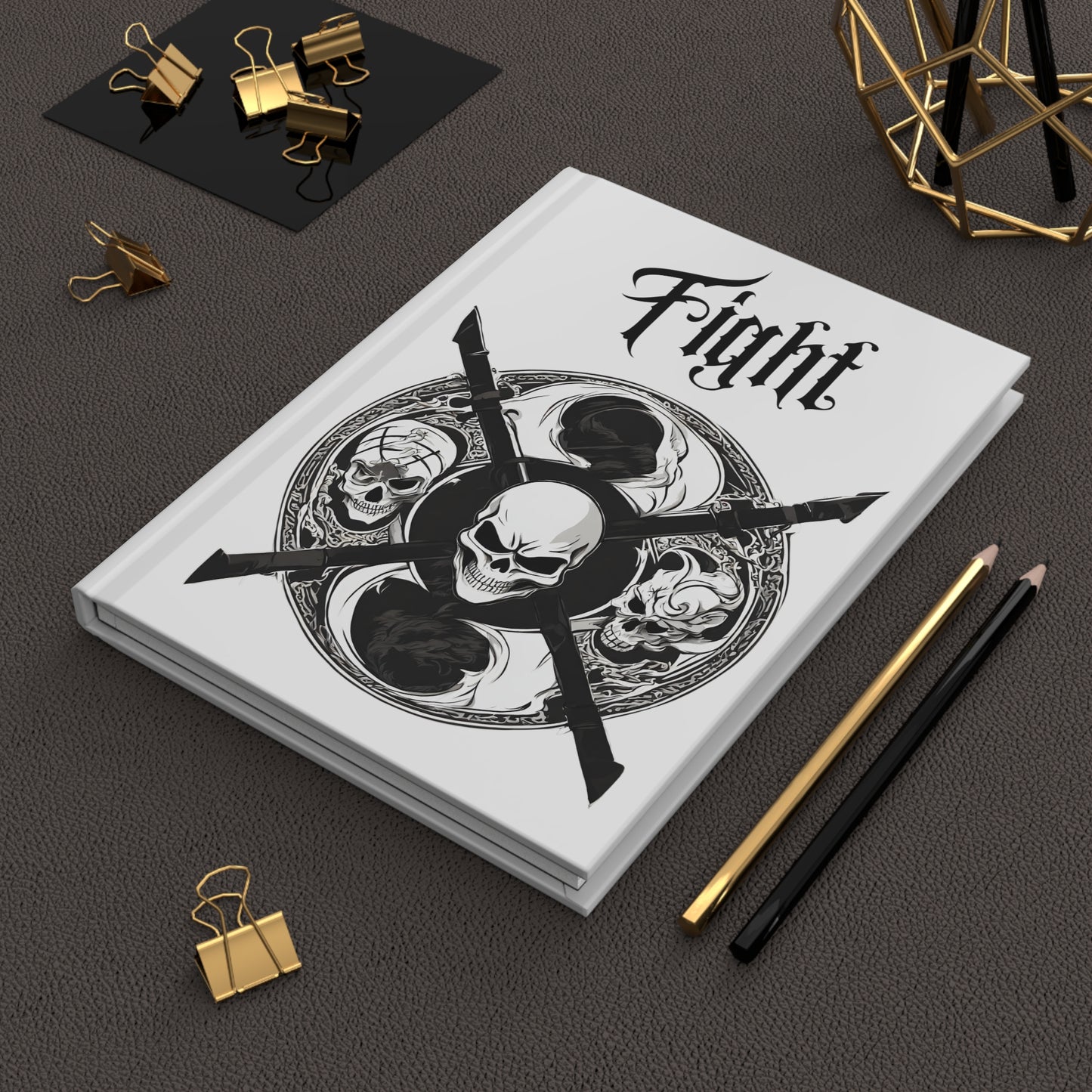 Fight Ninja on White Hardcover Journal Matte