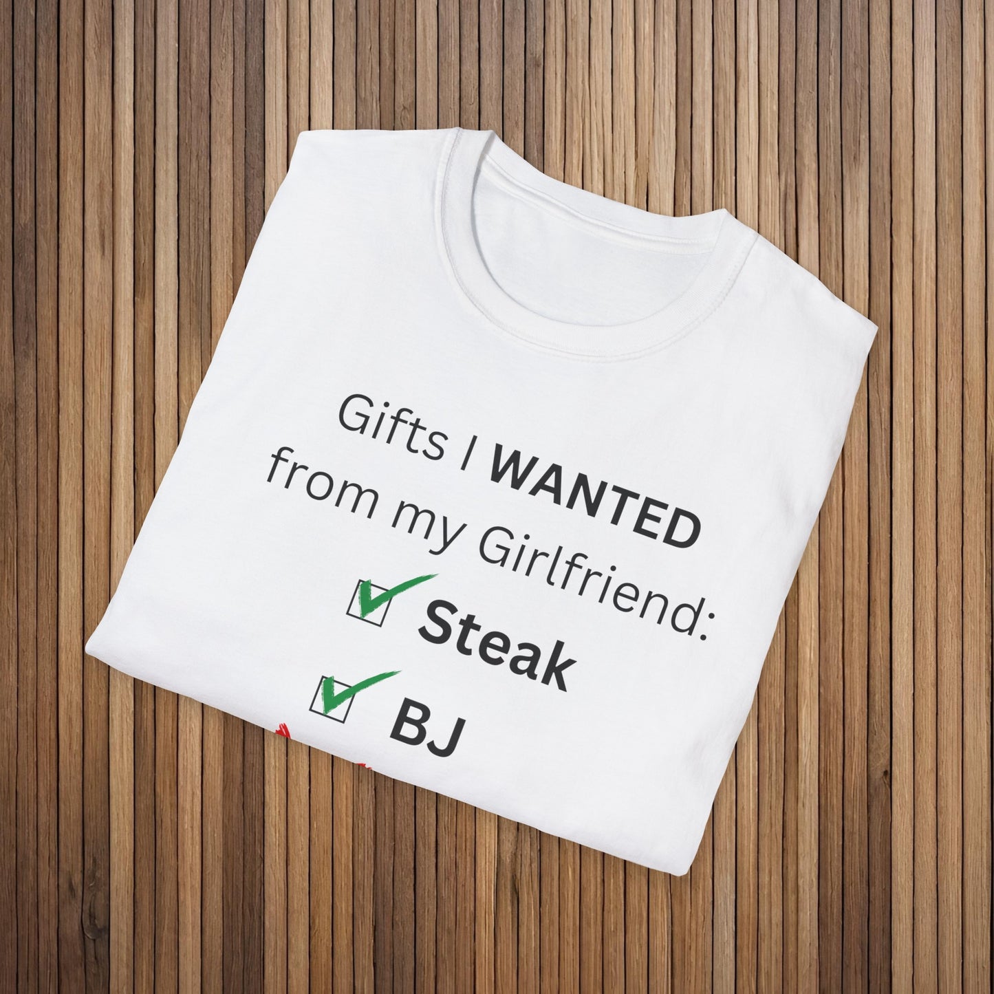 Gifts for Boyfriend Checklist from Her- Humor - Unisex Softstyle T-Shirt