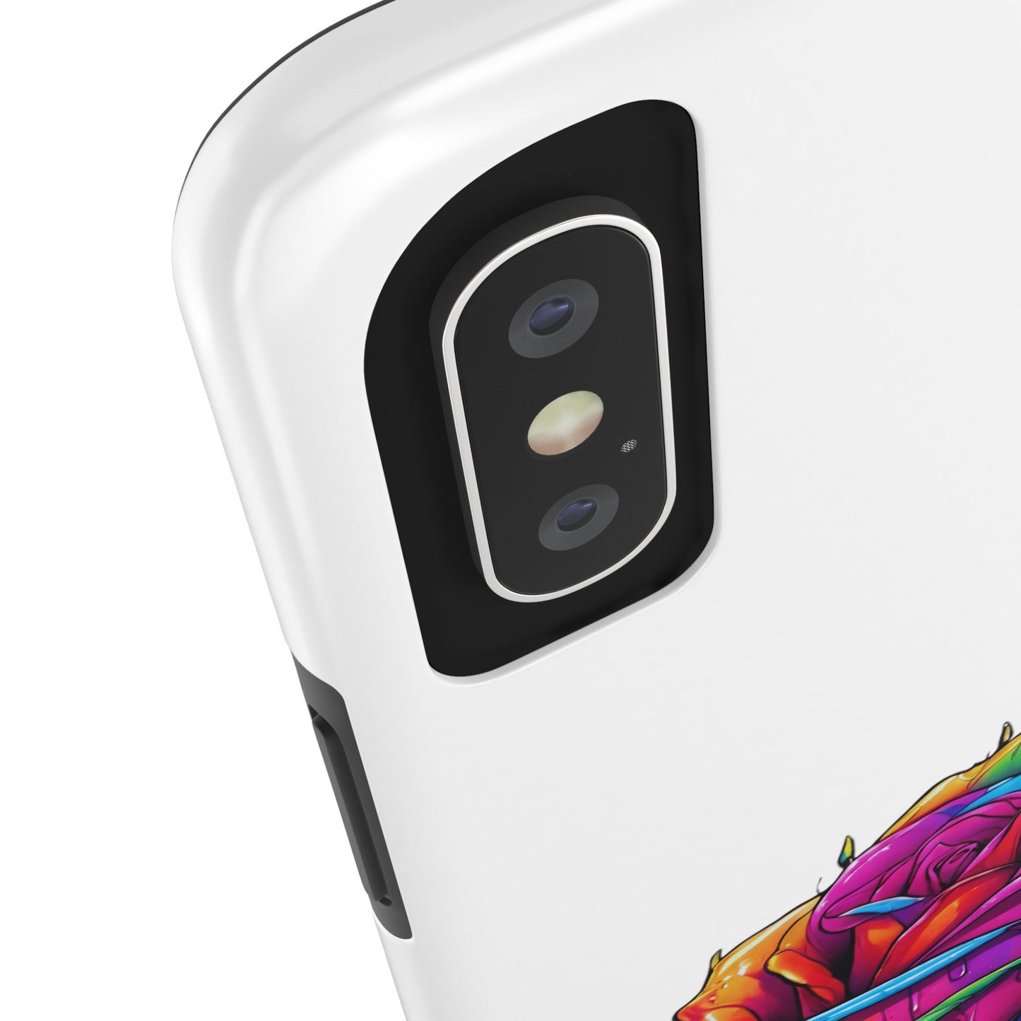 Rose Bleeding Colors On White Tough Phone Cases