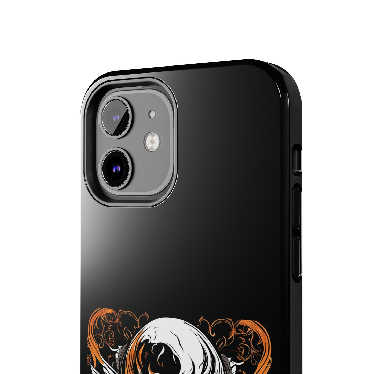 Flaming Skull Design Tough Phone Cases