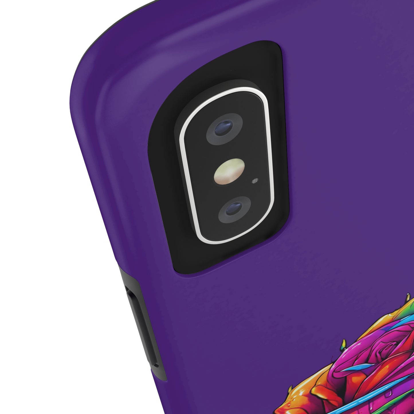 Rose Bleeding Colors on Purple Tough Phone Cases