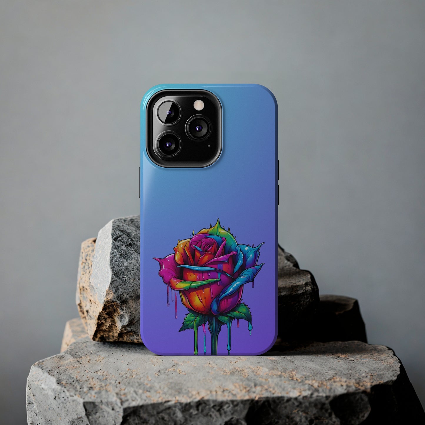 Rose Bleeding Colors Tough Phone Cases