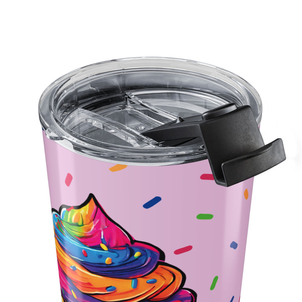 20oz Cup: Rainbow Cupcake Tumbler Light Pink