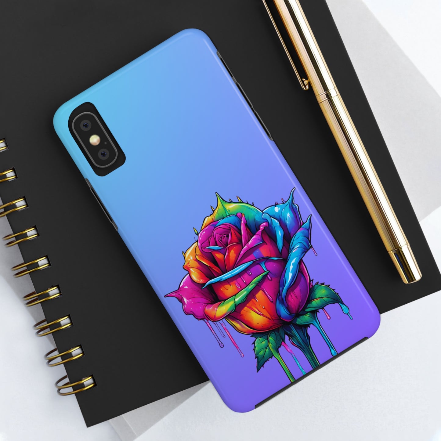Rose Bleeding Colors Tough Phone Cases