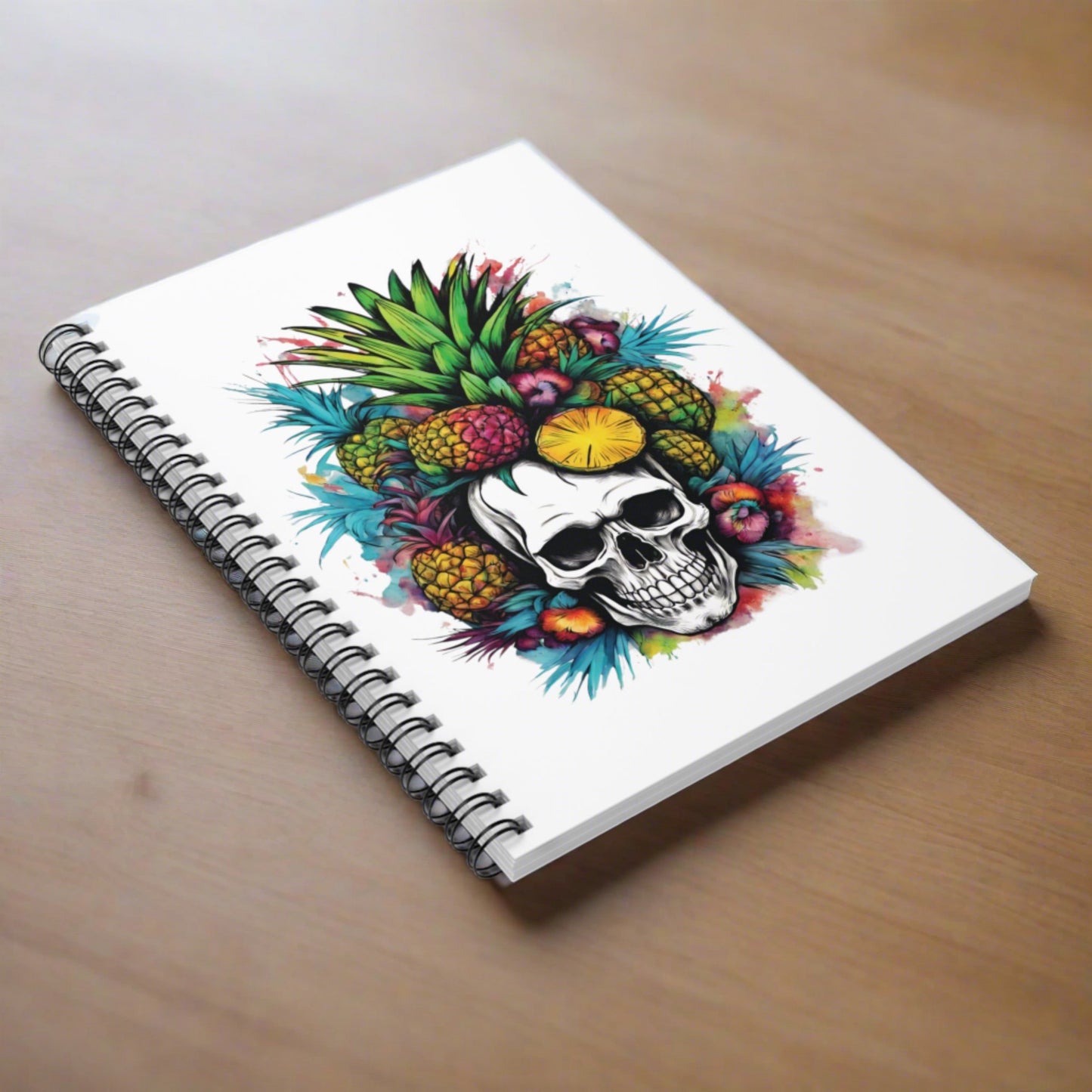 Colorful Mamba Skull Design Spiral Notebook - Ruled Lines