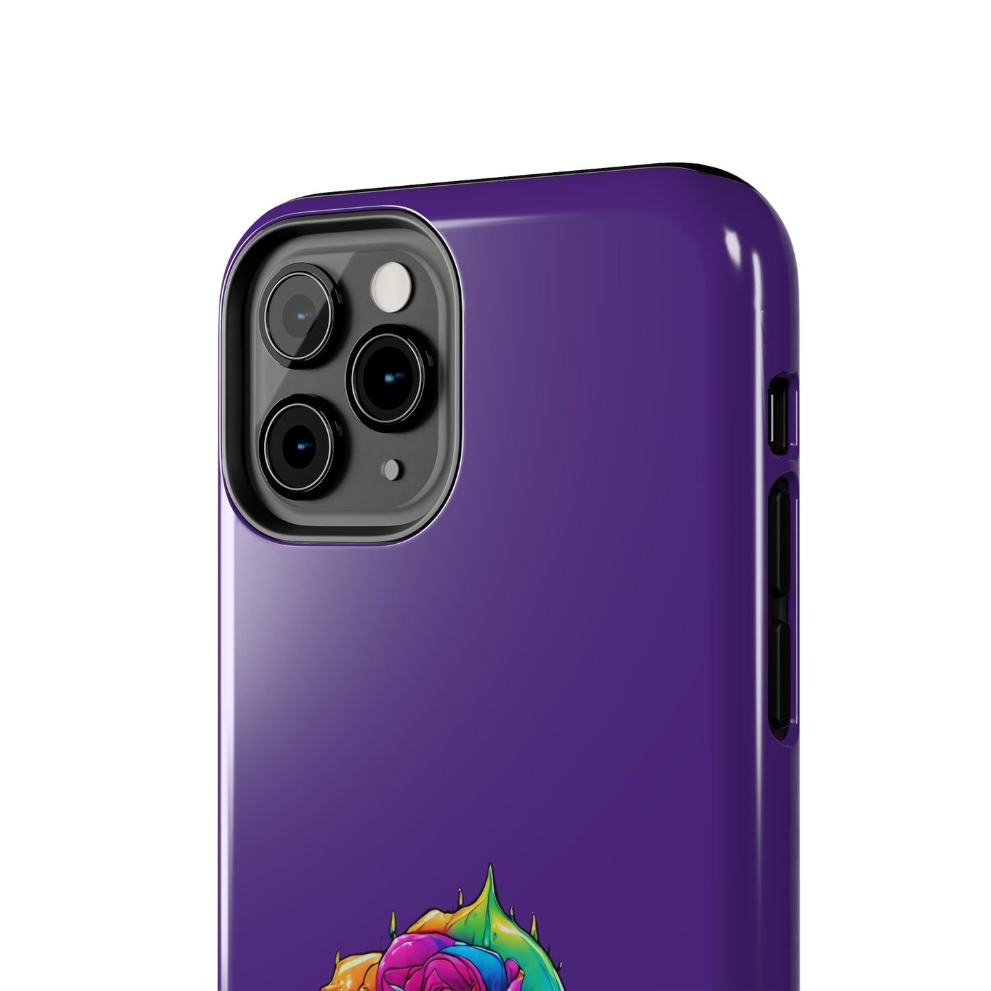 Rose Bleeding Colors on Purple Tough Phone Cases