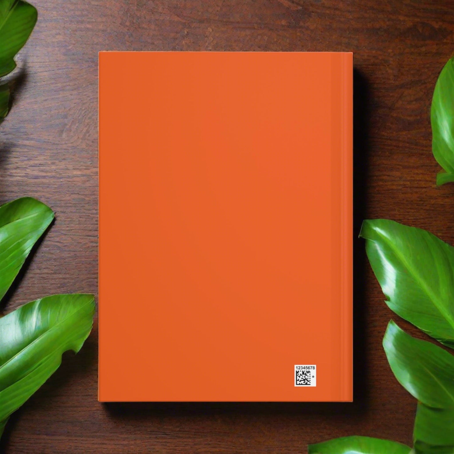 Colorful Pineapple Skull on Orange Hardcover Journal Matte Tropical