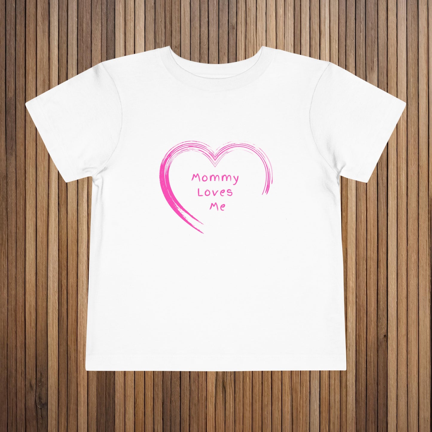 Pink "Mommy Loves Me" Toddler Short Sleeve Tee