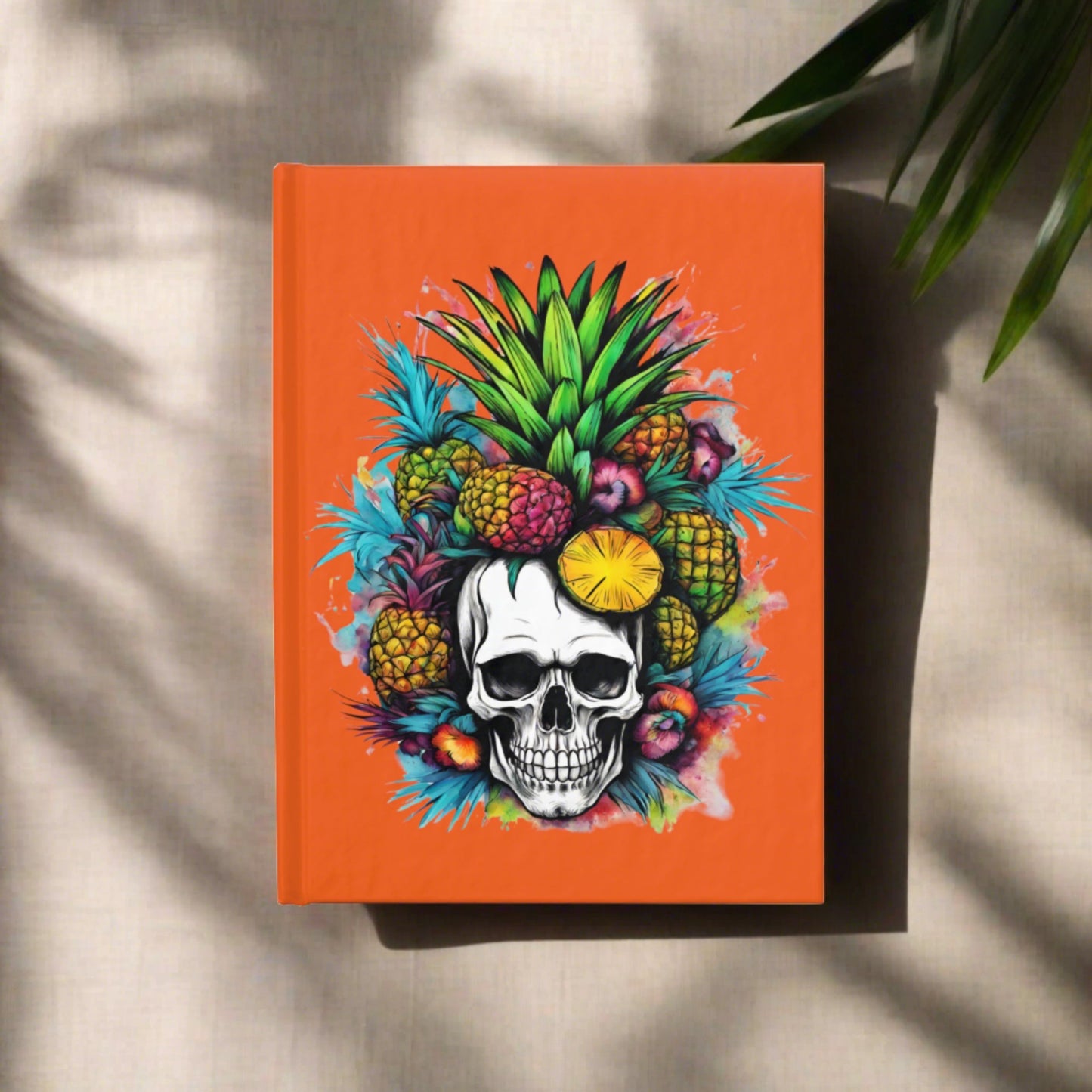 Colorful Mamba Skull on Orange Journal - Blank