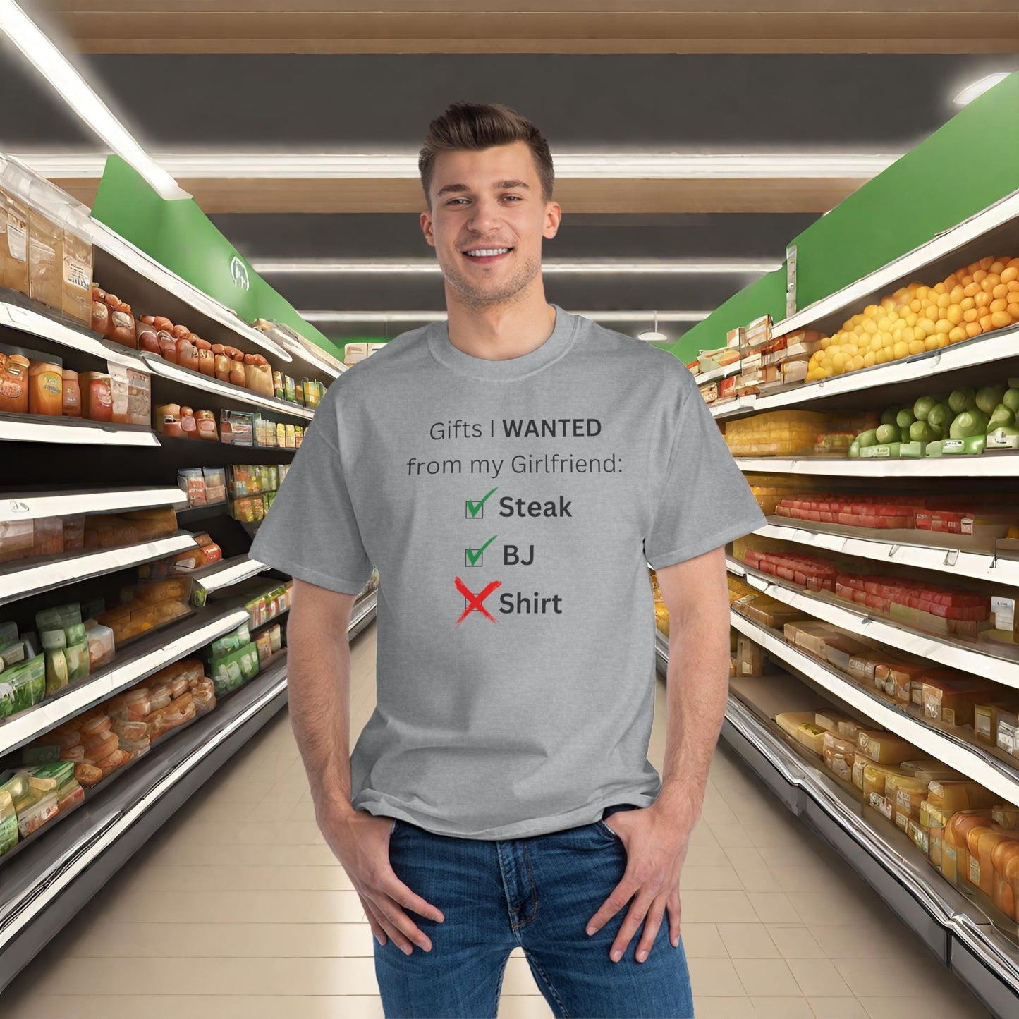 Gift Checklist for Boyfriend from Her Beefy-T® Short-Sleeve T-Shirt