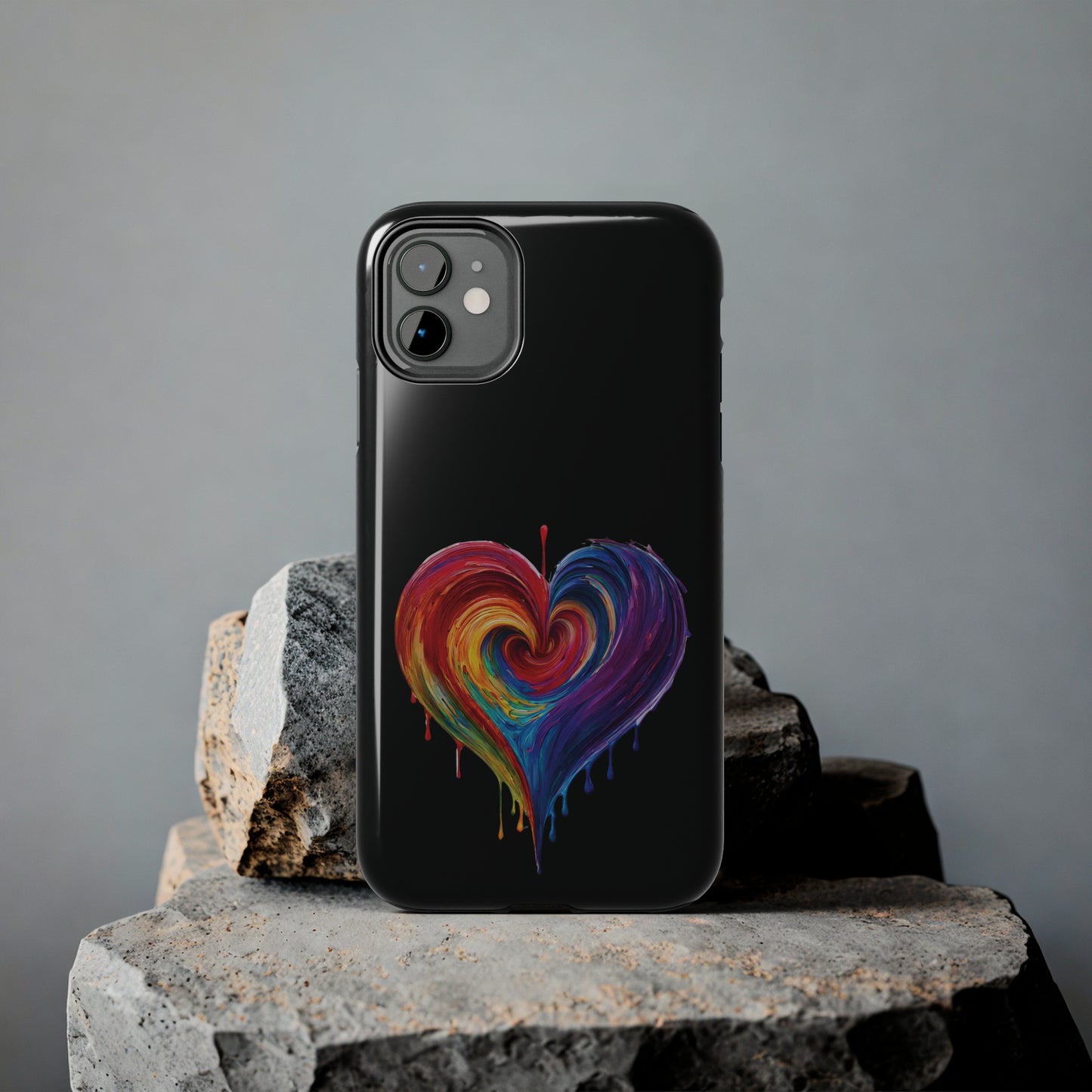Heart Bleeding Colors Design Tough Phone Cases