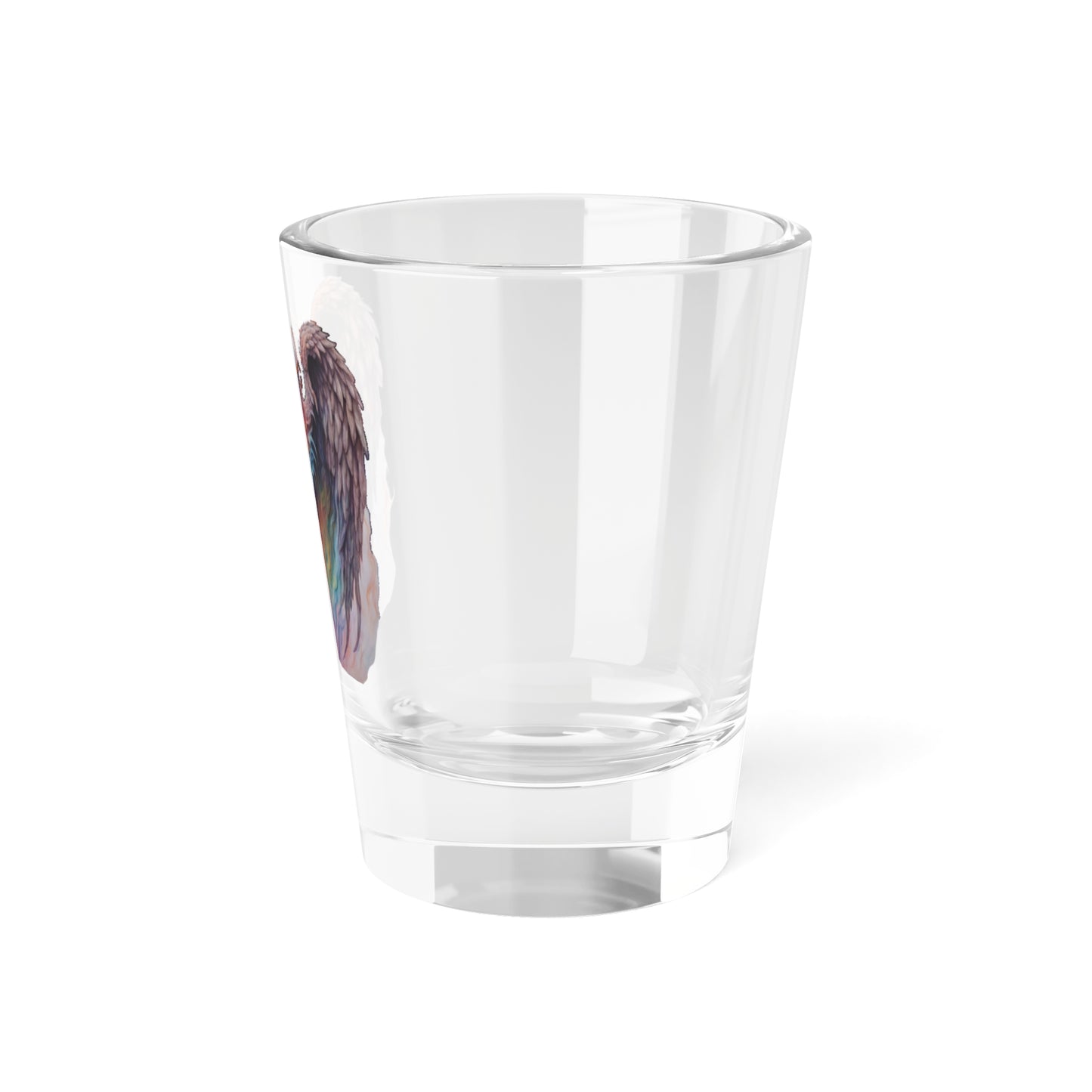 Demon Skull with Wings Bleeding Colors Shot Glass, 1.5oz