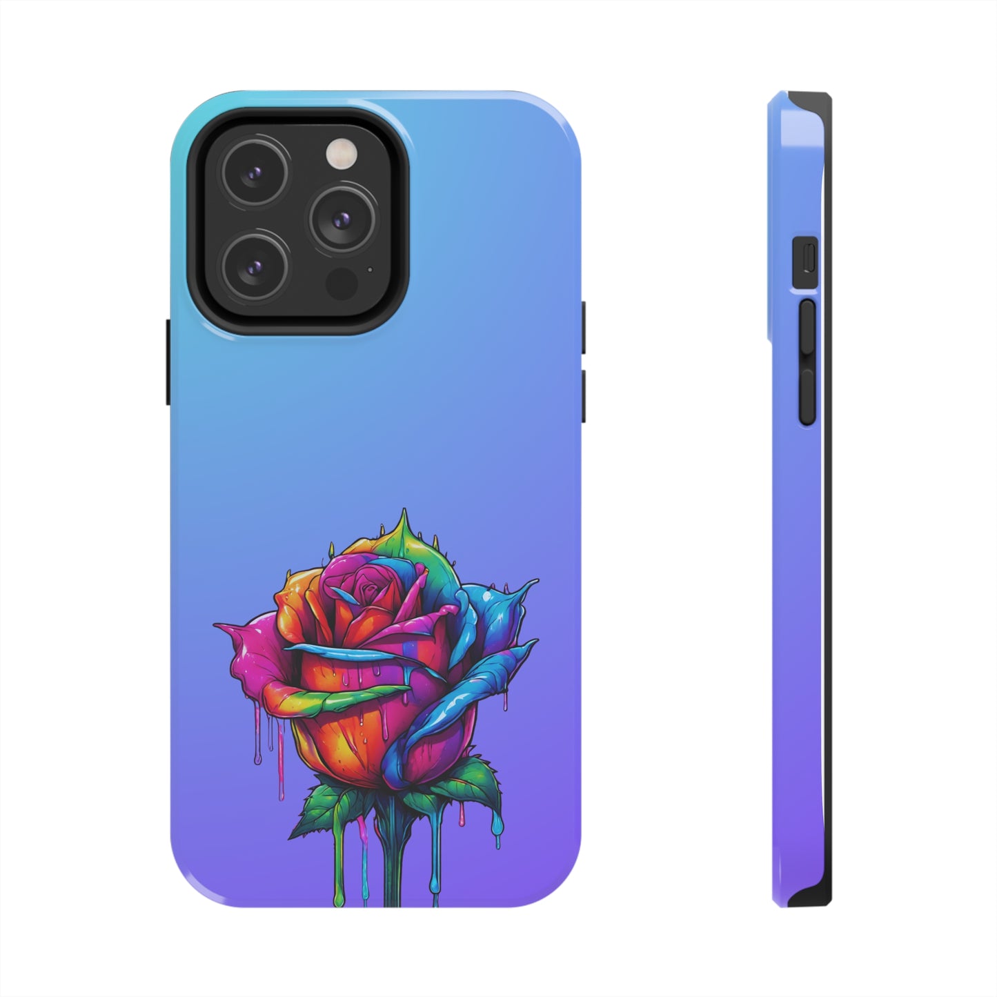Rose Bleeding Colors Tough Phone Cases