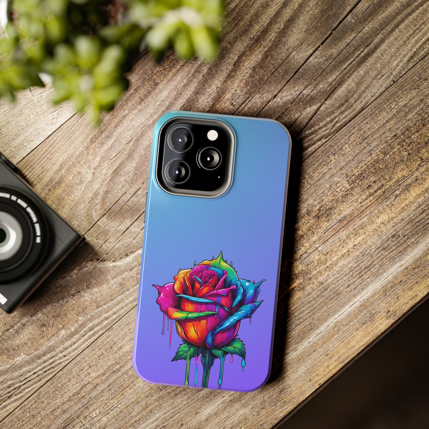 Rose Bleeding Colors Tough Phone Cases