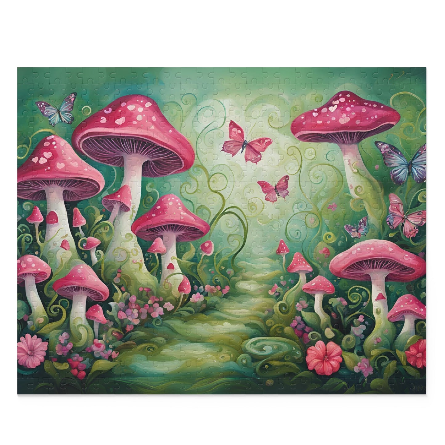 Pink Shroom Path Puzzle (120, 252, 500-Piece)