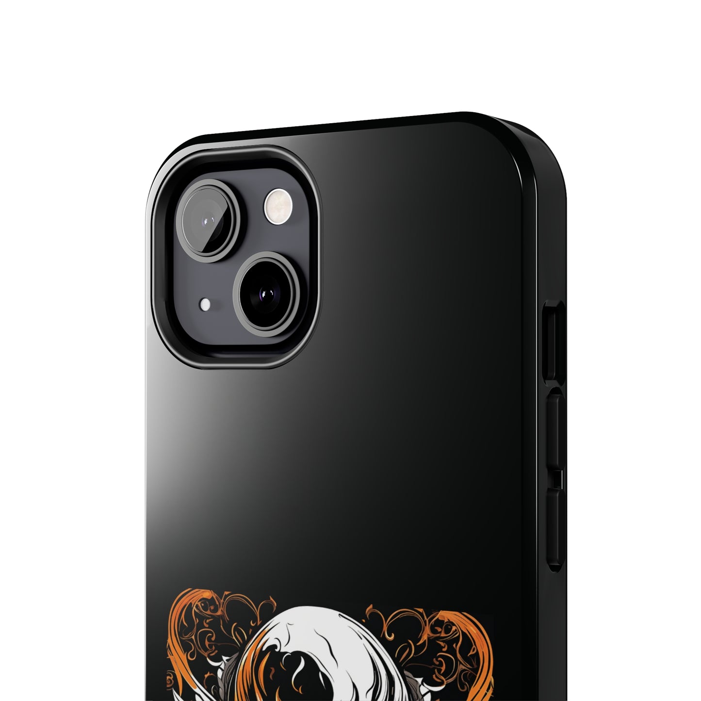 Flaming Skull Design Tough Phone Cases