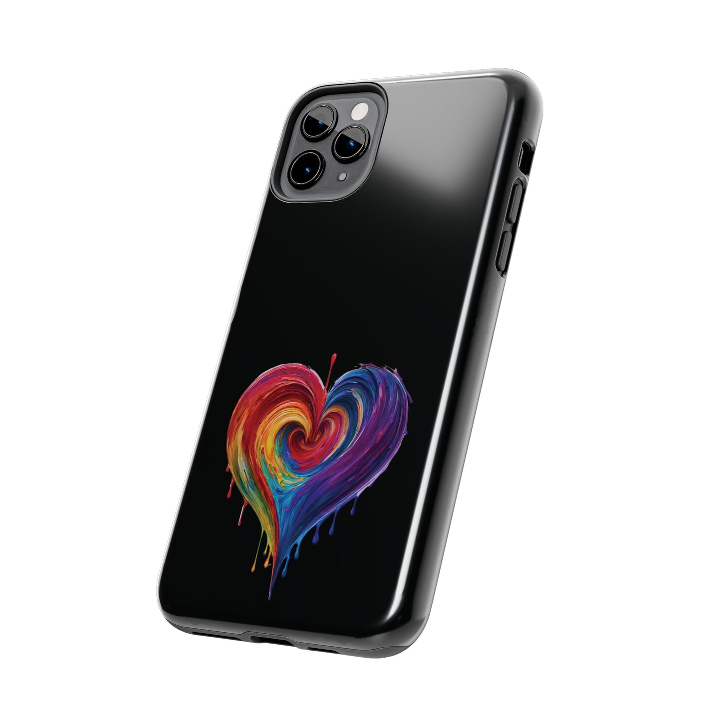 Heart Bleeding Colors Design Tough Phone Cases