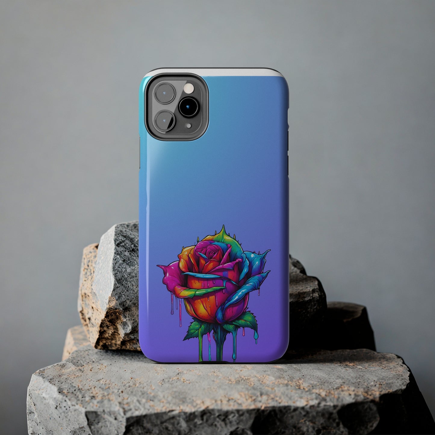 Rose Bleeding Colors Tough Phone Cases