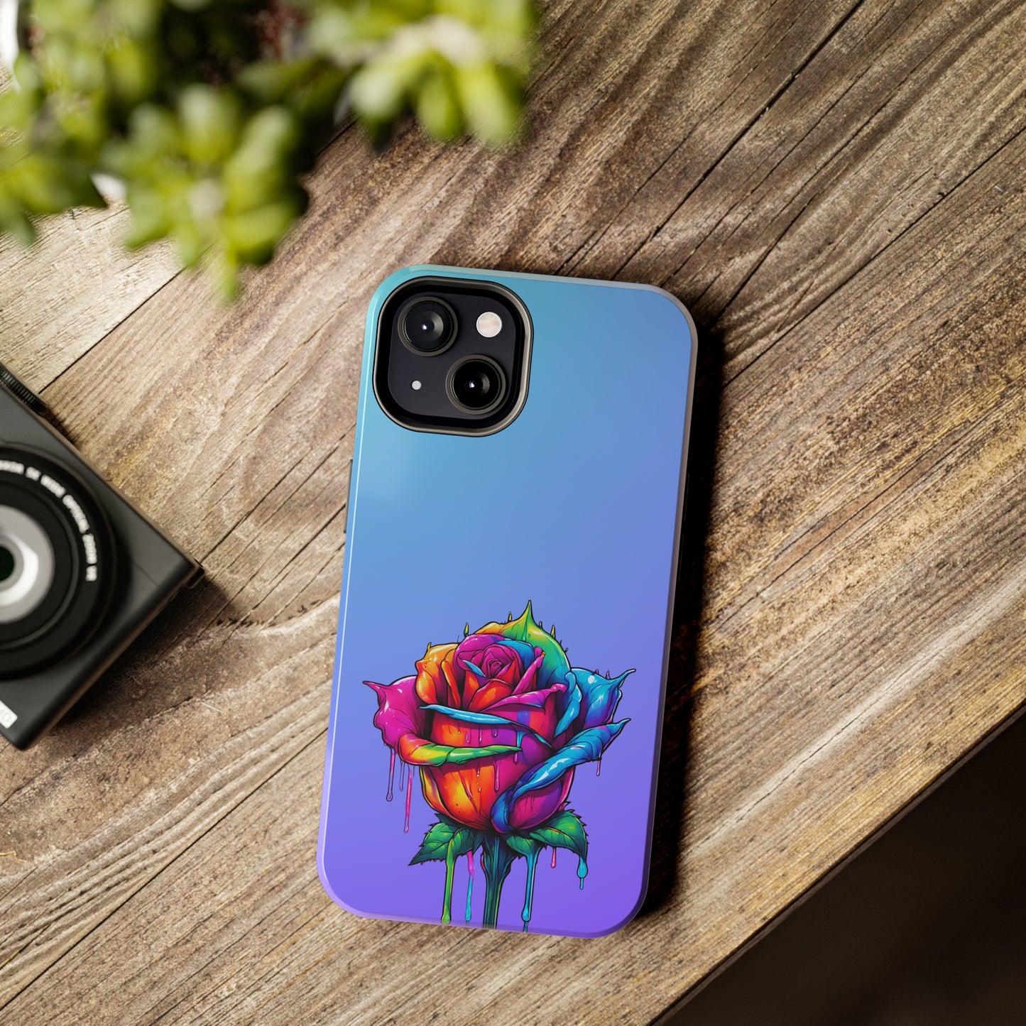 Rose Bleeding Colors Tough Phone Cases