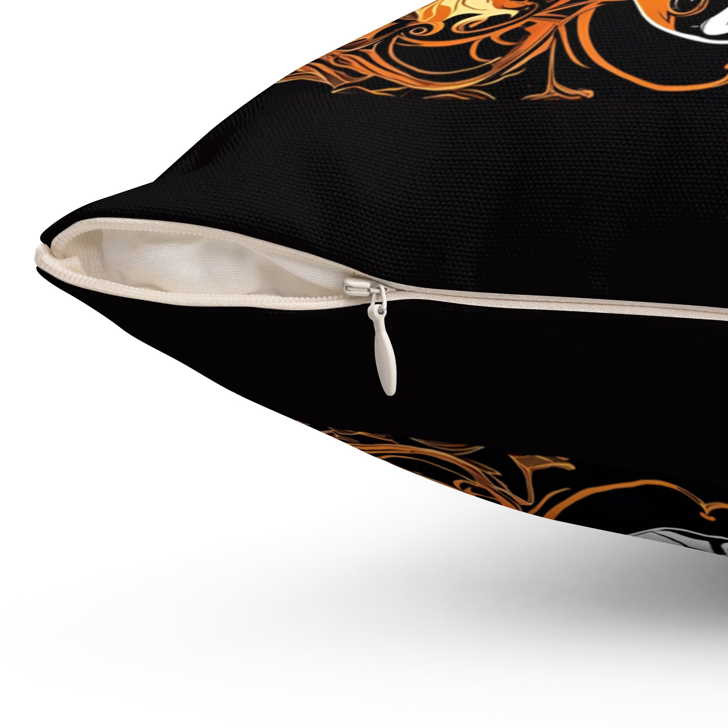 Flaming Skull- Both Sides Square Decorative Pillow