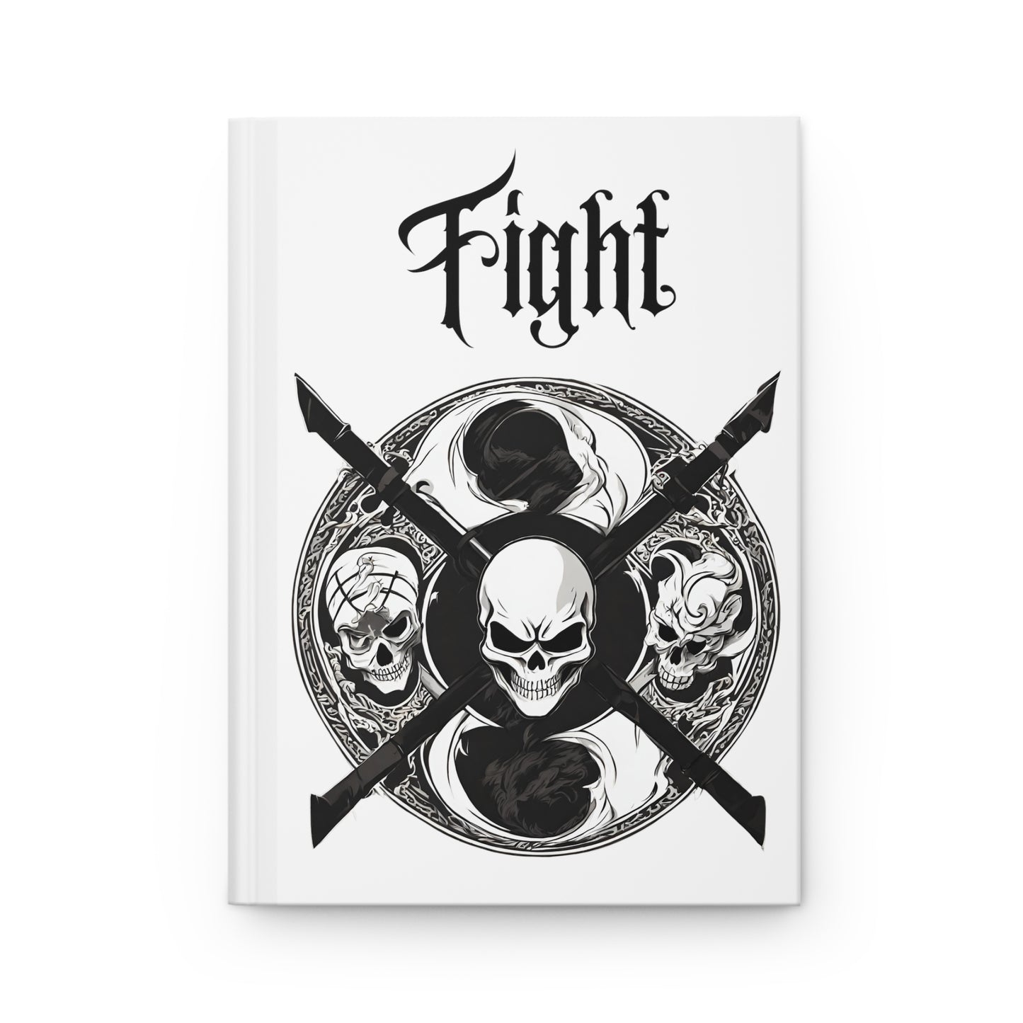Fight Ninja on White Hardcover Journal Matte