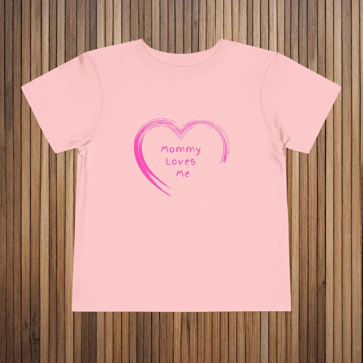 Pink "Mommy Loves Me" Toddler Short Sleeve Tee