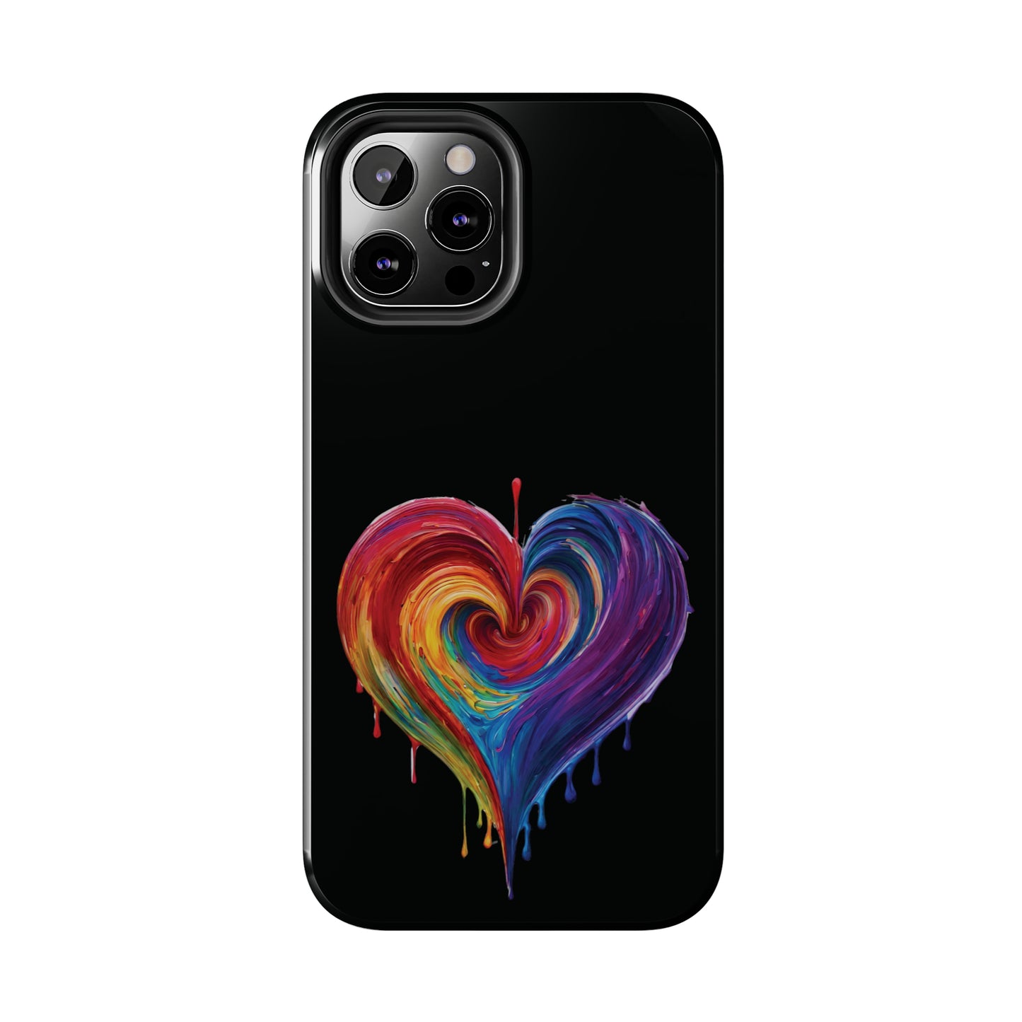 Heart Bleeding Colors Design Tough Phone Cases