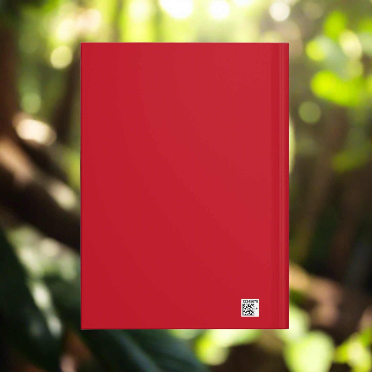 Colorful Pineapple Skull on Red Hardcover Journal Matte