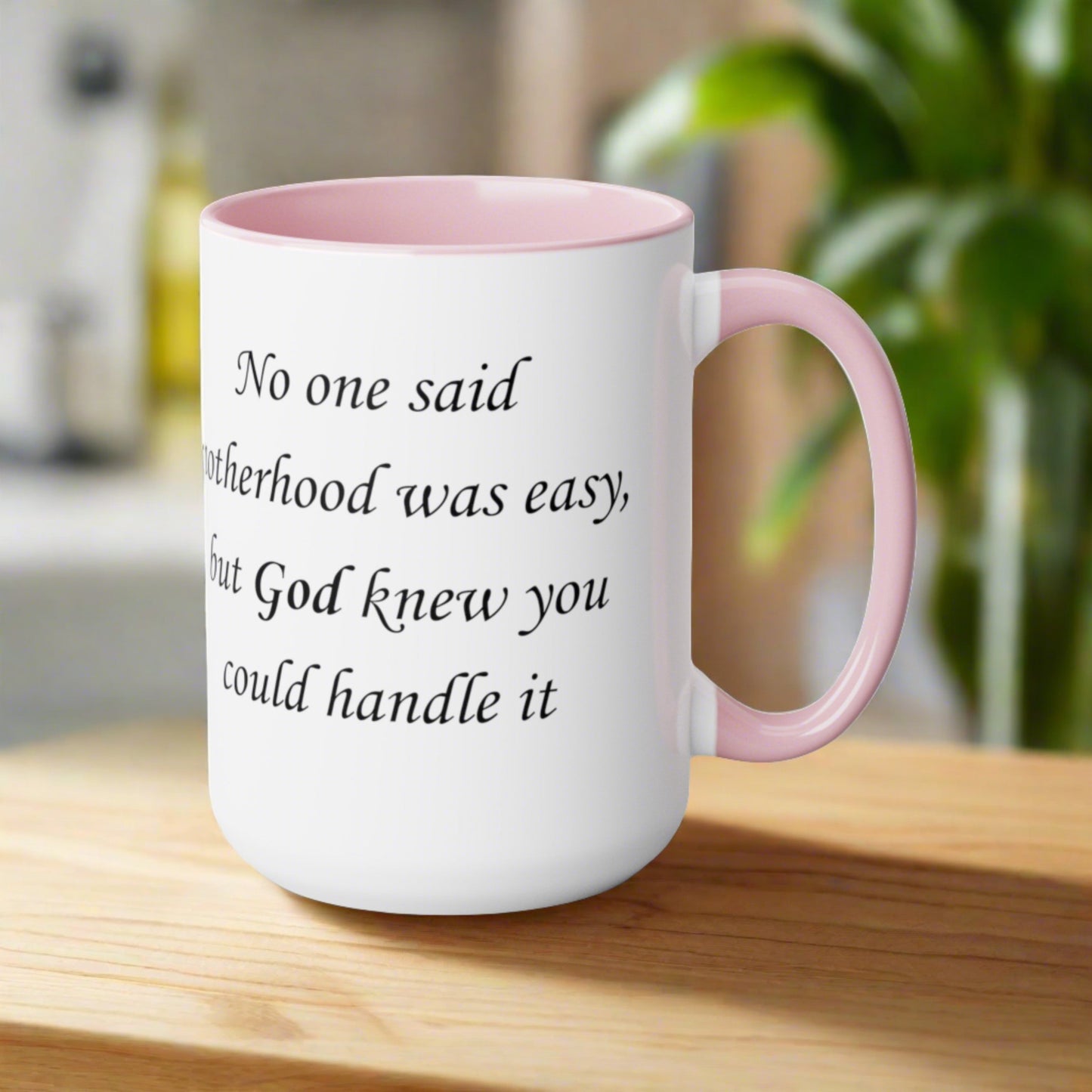 Motherhood Love Two-Tone Coffee Mugs, 15oz