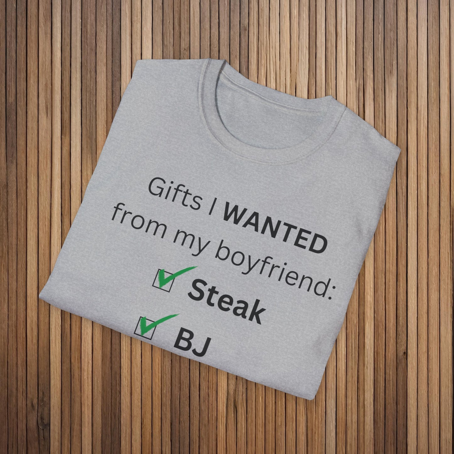 Gifts for Boyfriend Checklist from Him- Humor - Unisex Softstyle T-Shirt