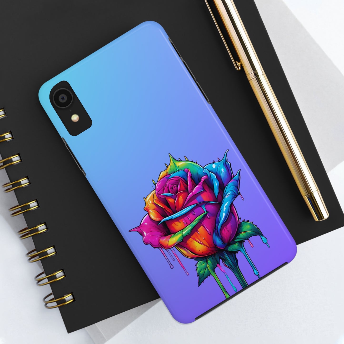 Rose Bleeding Colors Tough Phone Cases